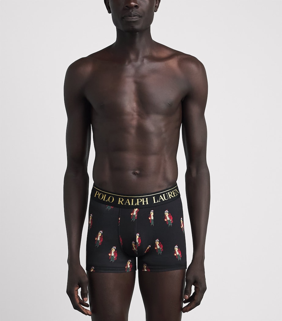 Polo Ralph Lauren Mens Stretch-Cotton Litchfield Trunks (Pack of 2) Prk Av Rd/pl Blk Aob Image 2