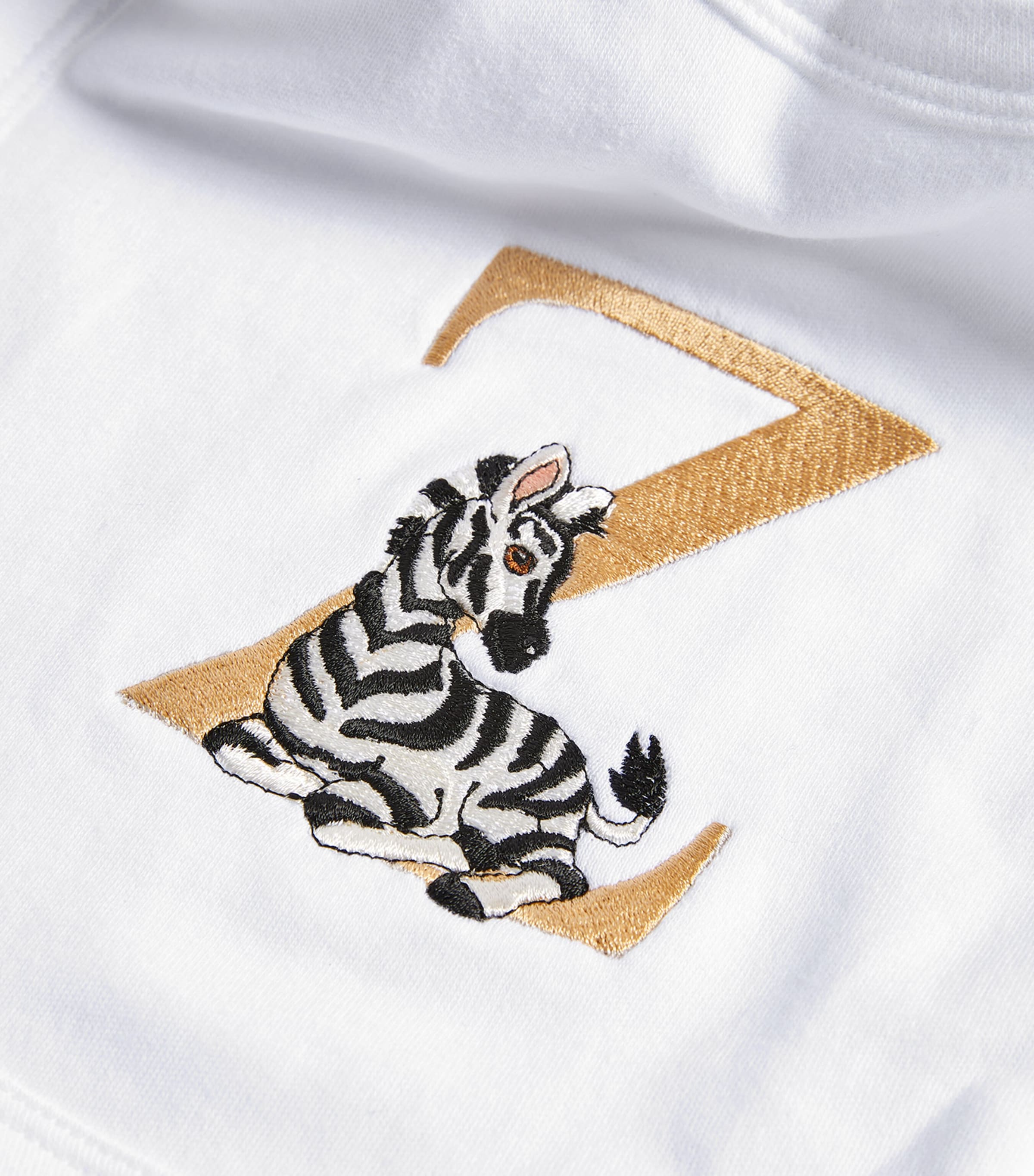 PAINT MY DREAMS Cotton 'Z' Monogram Bib White Image 2