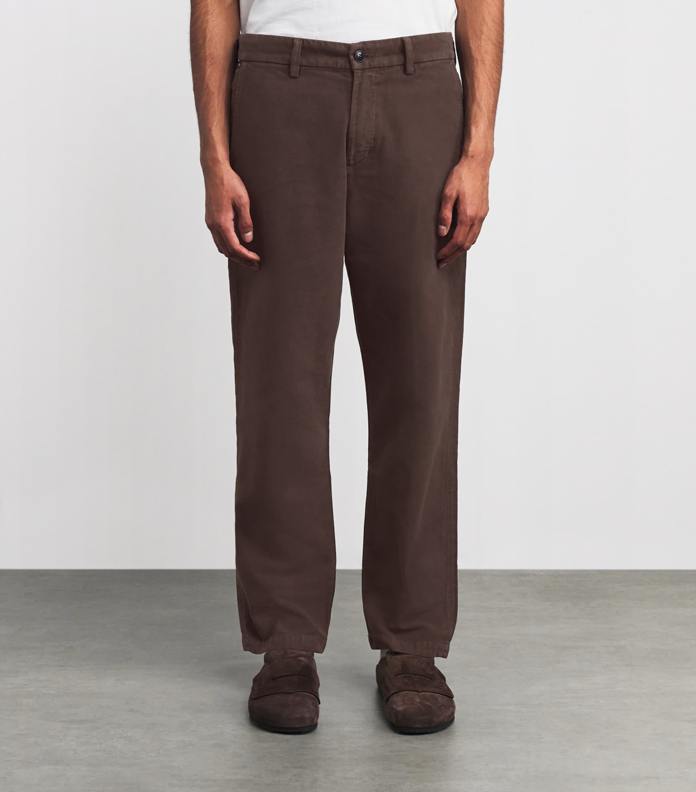 Cotton Flat Front Chinos SANDW Image 3
