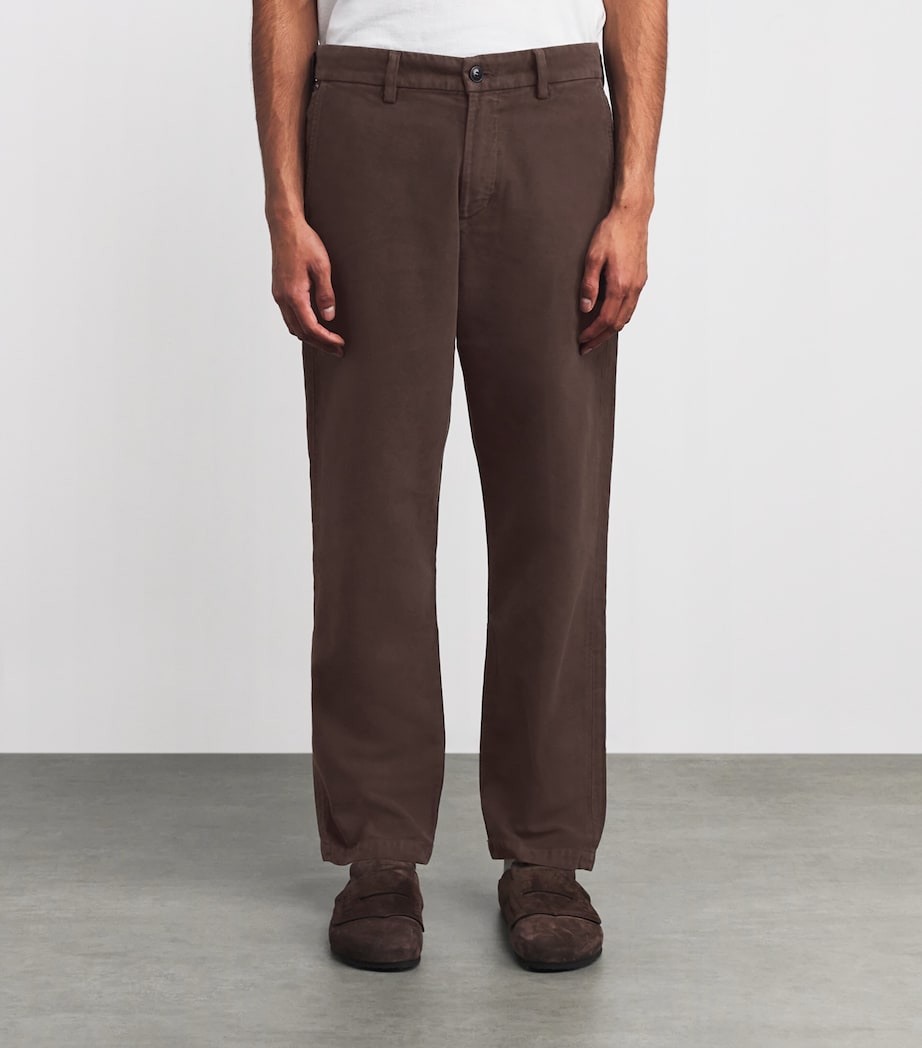Cotton Flat Front Chinos SANDW Image 3