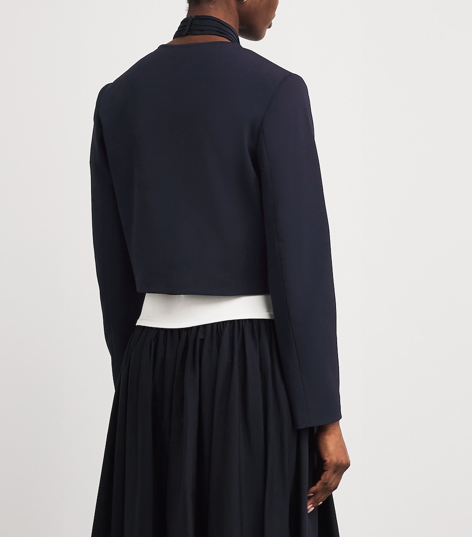 Claudie Pierlot Womens Round-Neck Cardigan Navy Image 5