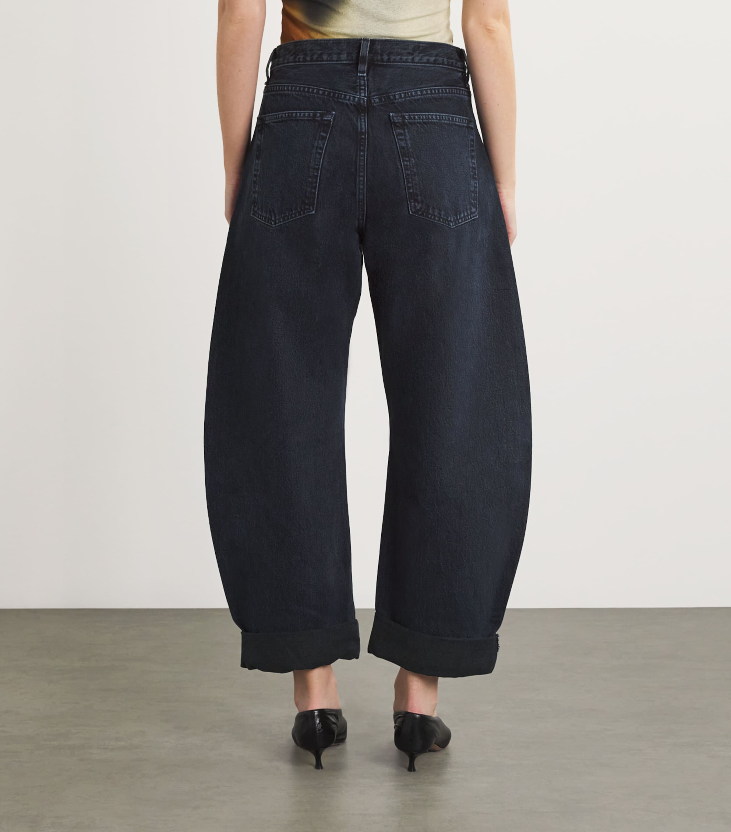 FRAME Womens The Bubble Jeans Dorado Image 4