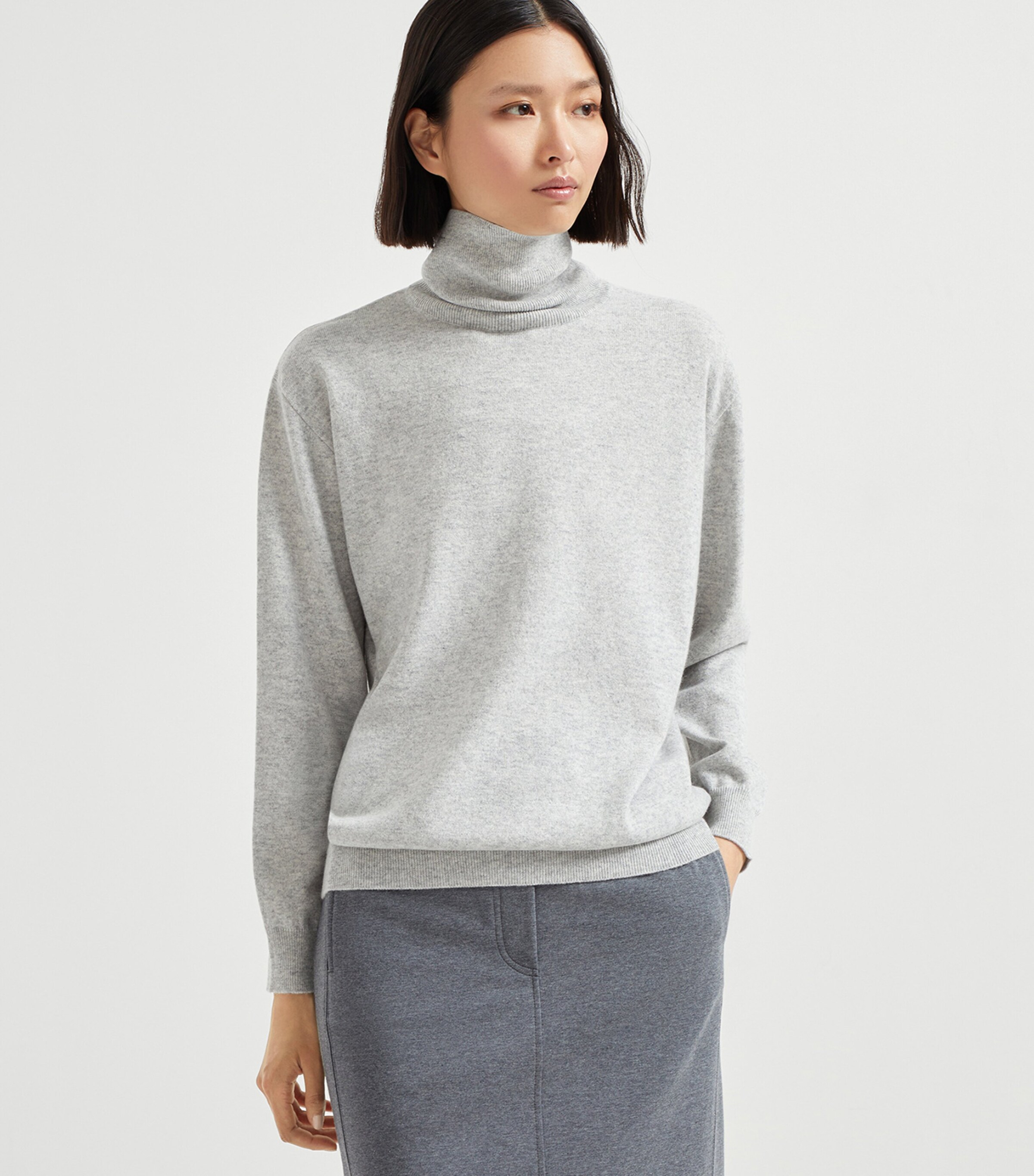 Brunello Cucinelli Womens Cashmere High-Neck Sweater Image 2