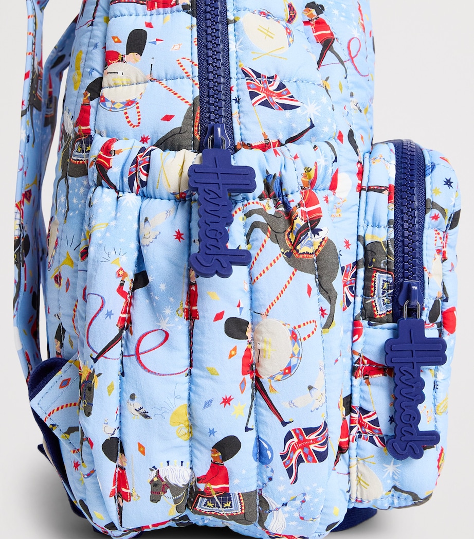 Harrods Quilted Trooping The Colour Backpack Cream Image 3