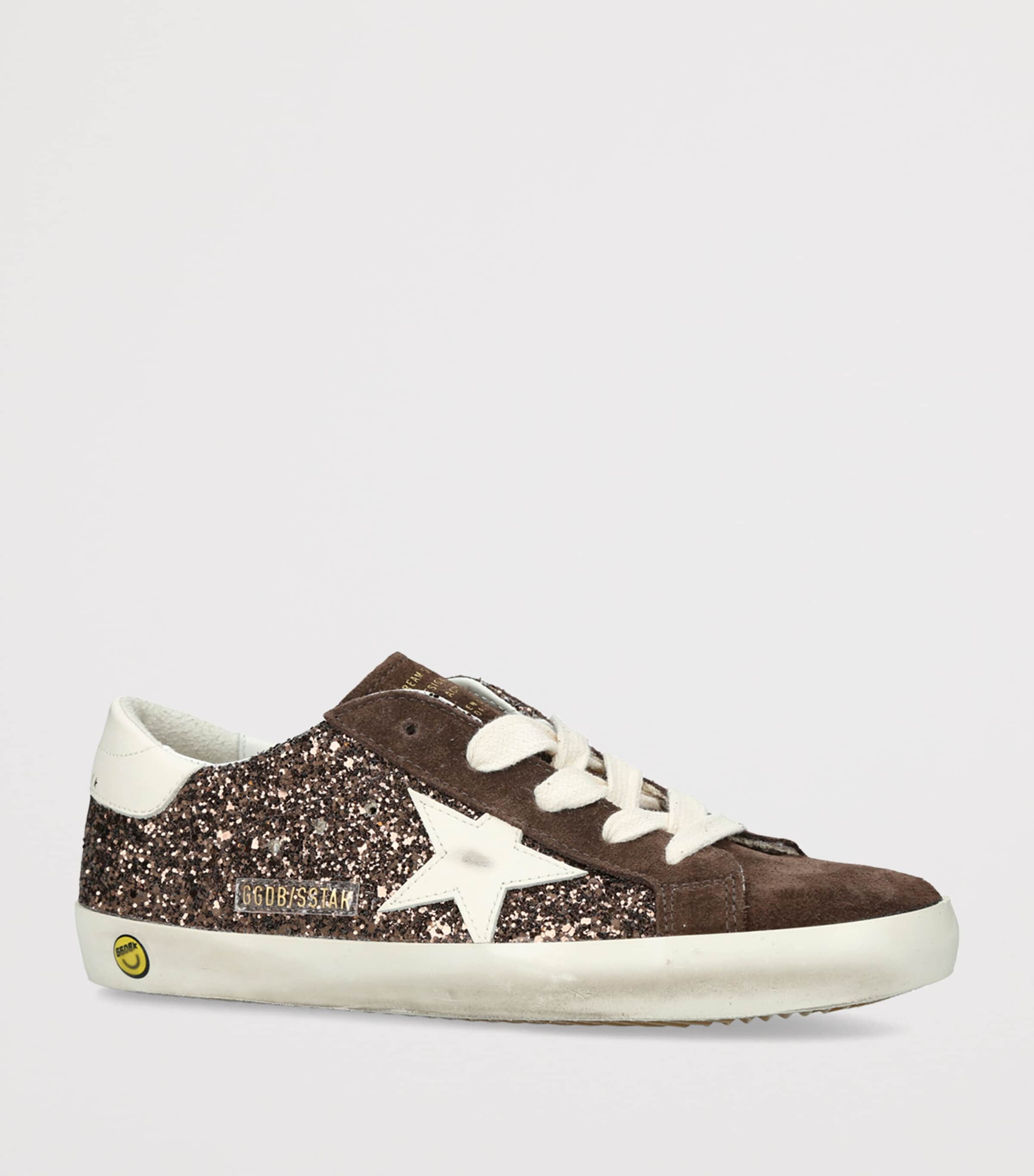 Golden Goose Glitter Super-Star Sneakers Dark Brown Image 2