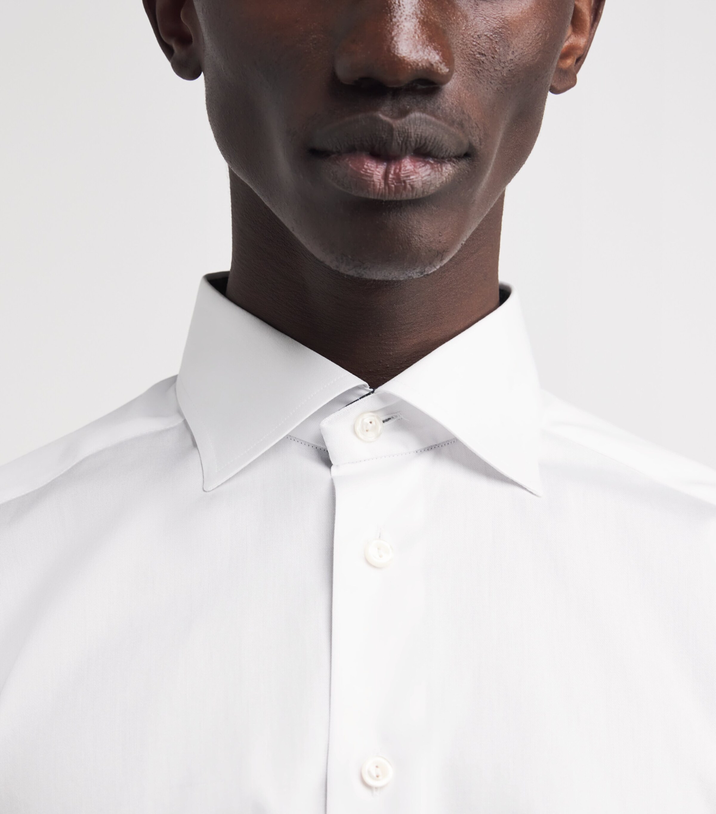 Signature Twill Floral-Trim Shirt WHITE FLORAL Image 6