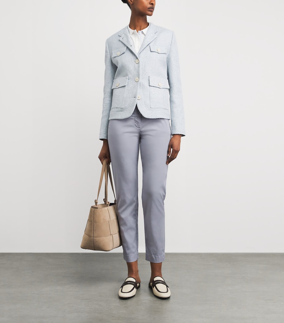 Eleventy Womens Twill New York Trousers Nuvola Image 2