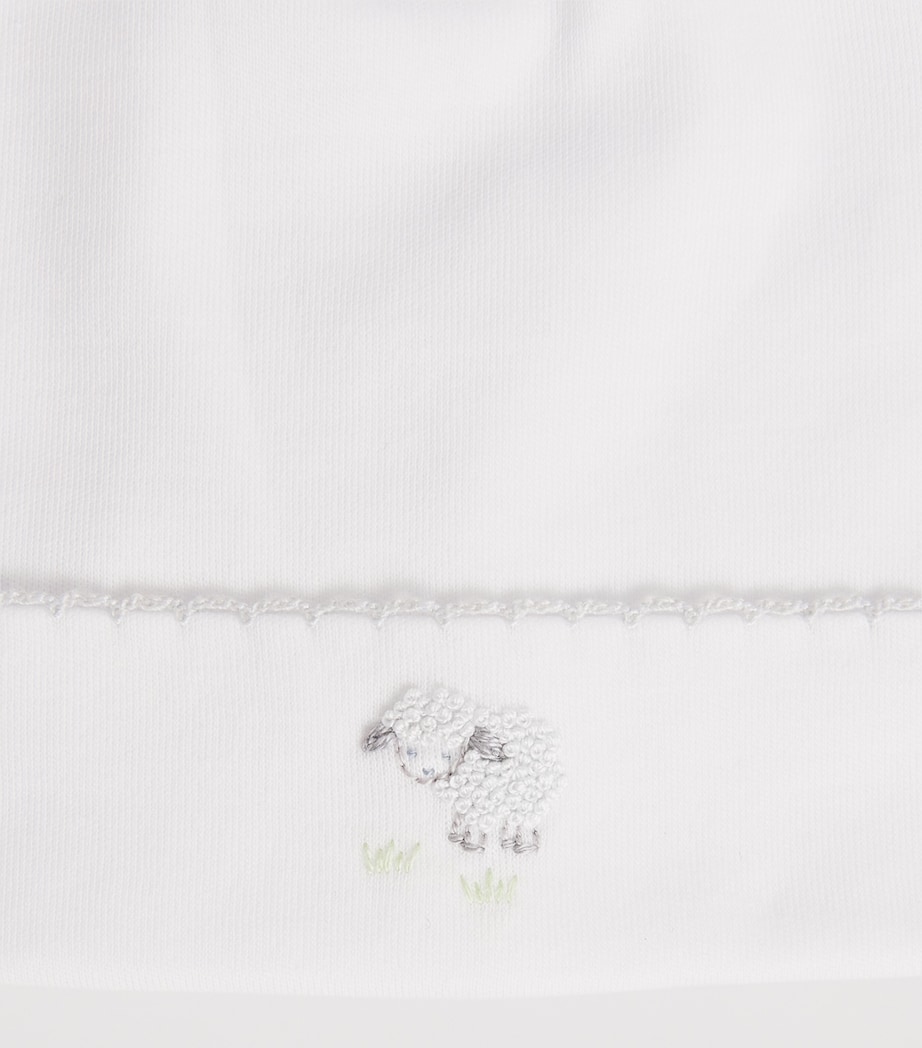 Pima Cotton Embroidered Sheep Hat K193WHITE/SILVER Image 3