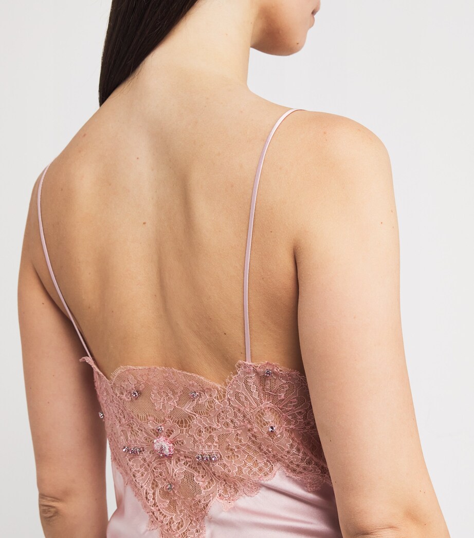 Silk Embellished Slip Dress PALE PINK/PALE Image 6