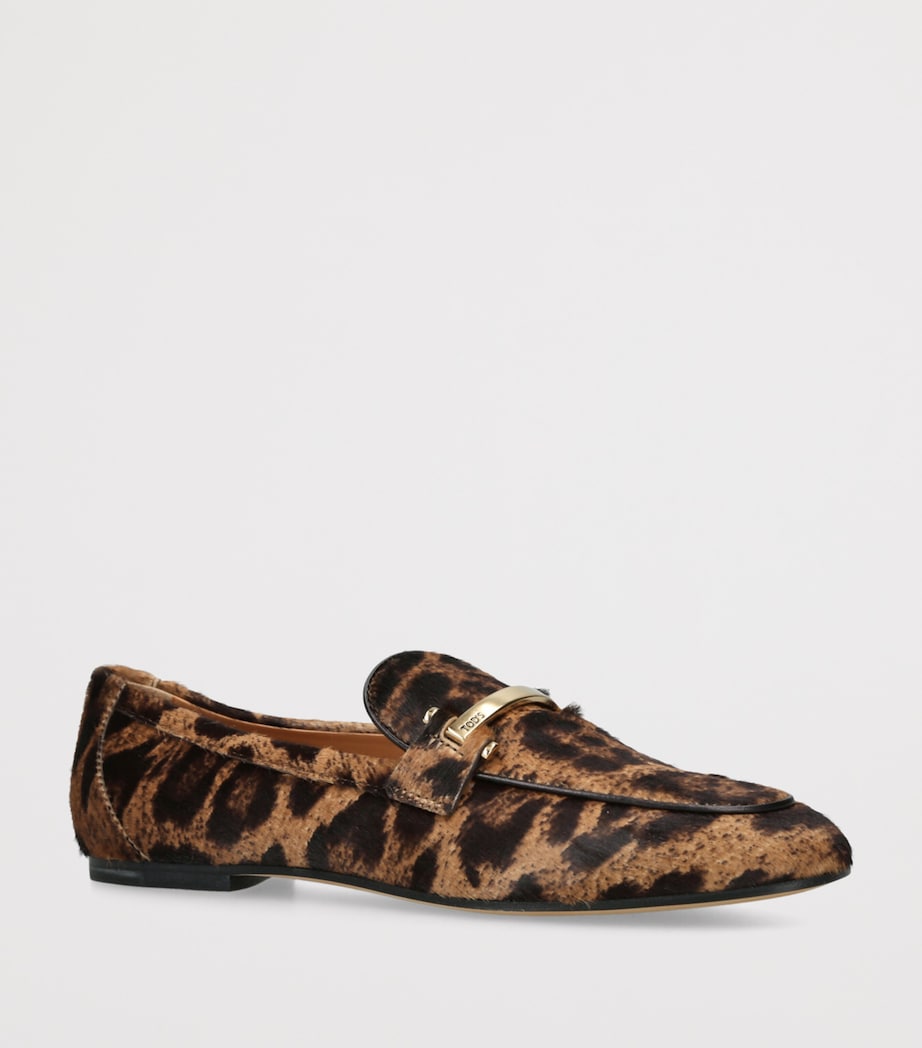 Ponyhair Leopard Baretta Moccasins DK.BRN COM Image 3