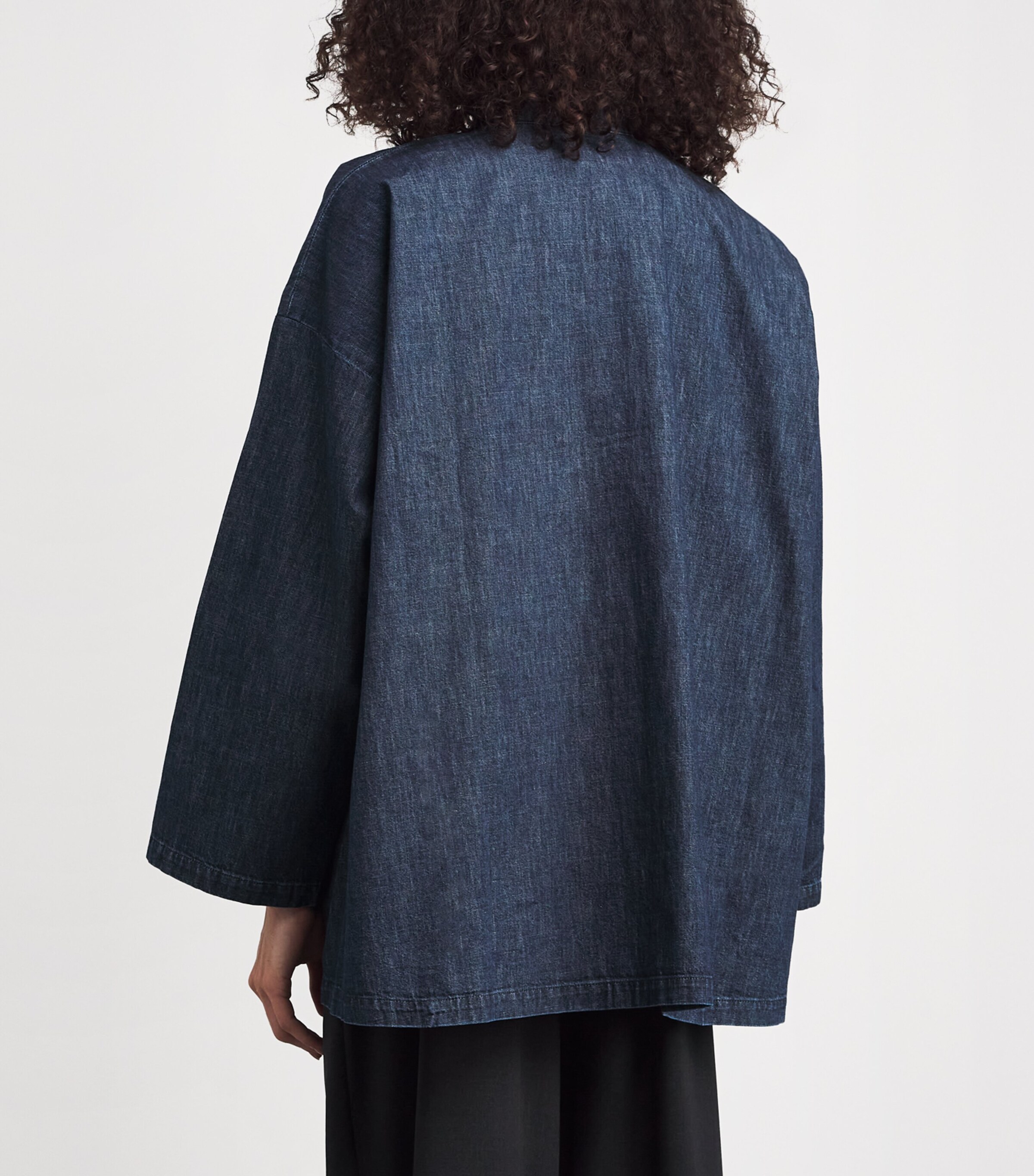 Denim Double Stand-Collar Shirt JEANDARK Image 4