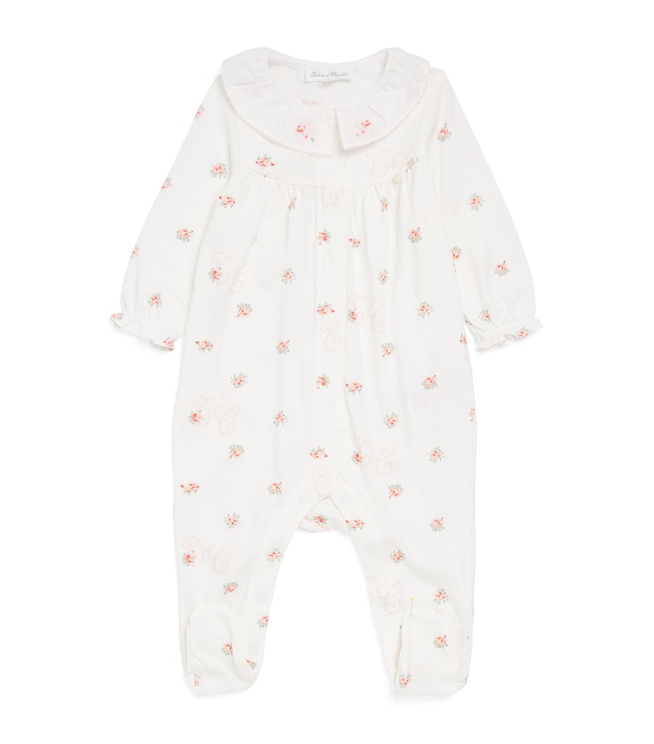 Cotton Floral All-In-One (0-24 Months) BLANC Image 1