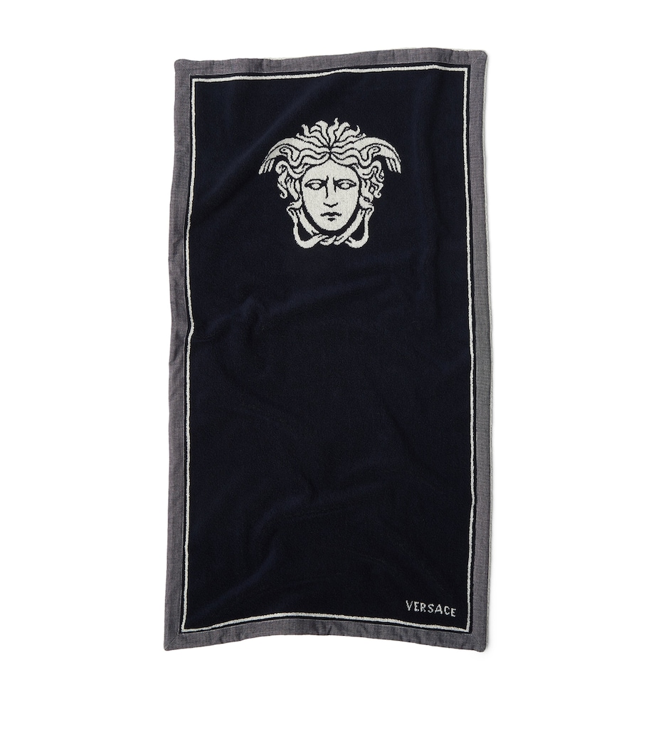 Versace Medusa Towel Blue/white Image 1