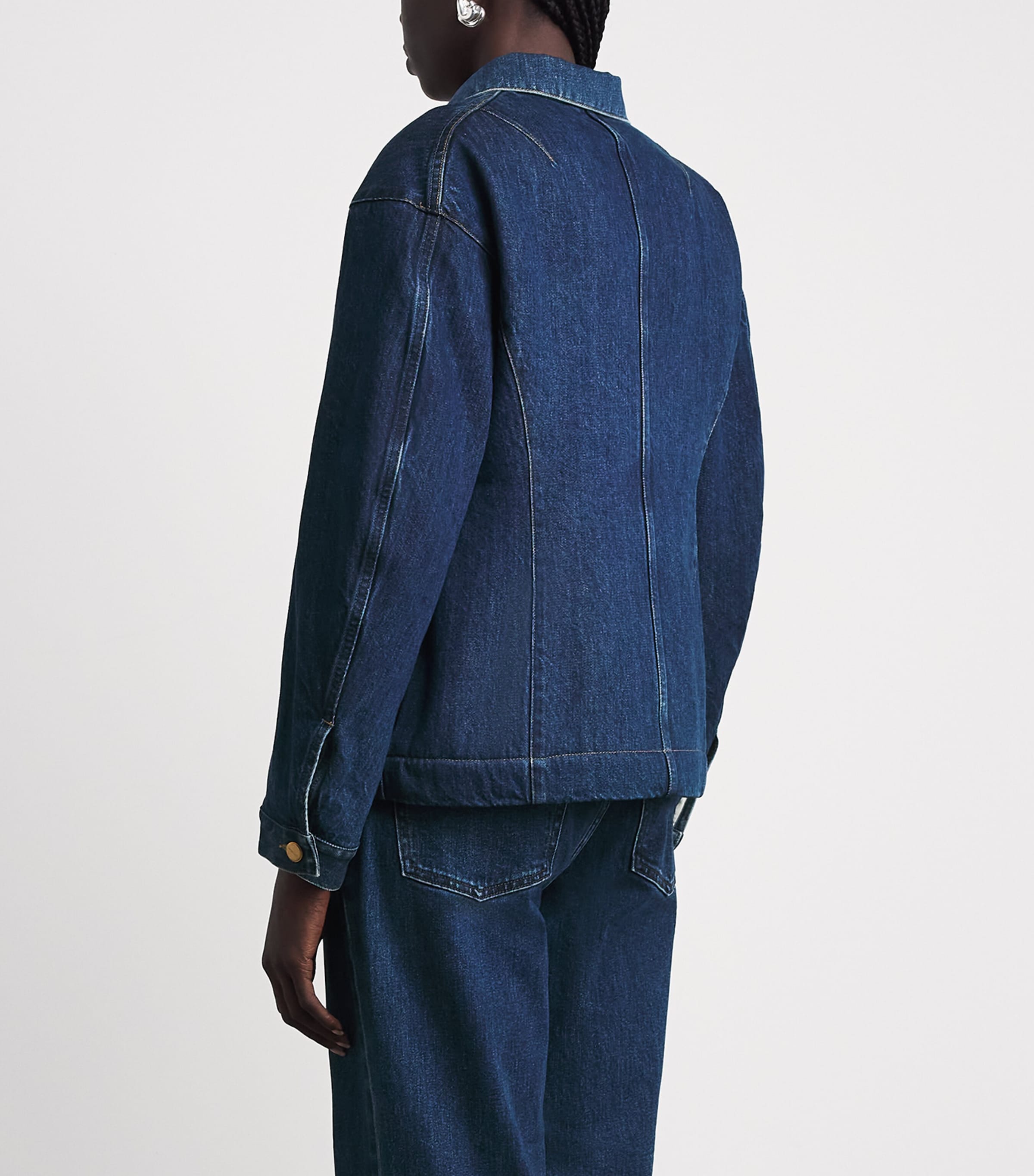 Jil Sander Womens Padded Denim Jacket Medium Denim Image 5