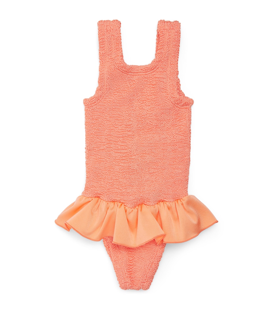 Hunza G Kids Denise Swimsuit Metallic Coral Image 1
