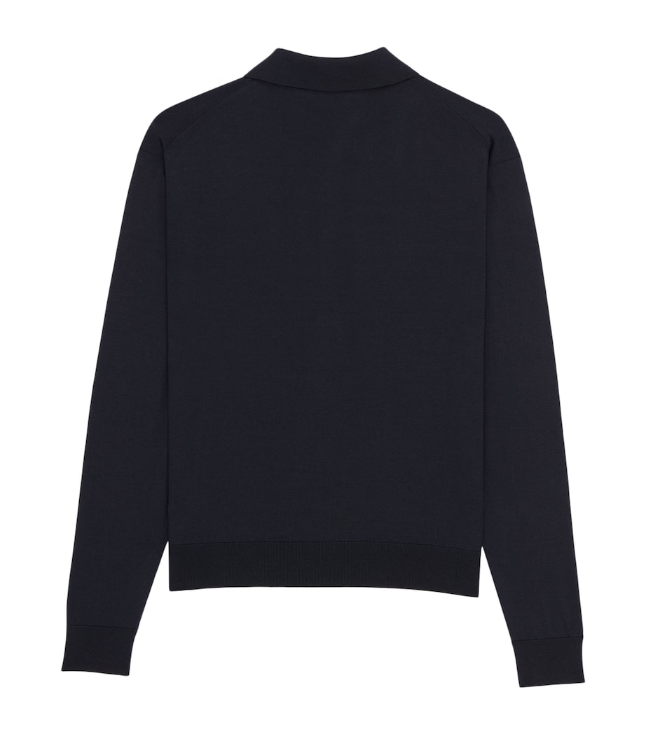 Silk-Cotton Polo Sweater 4100 Image 2