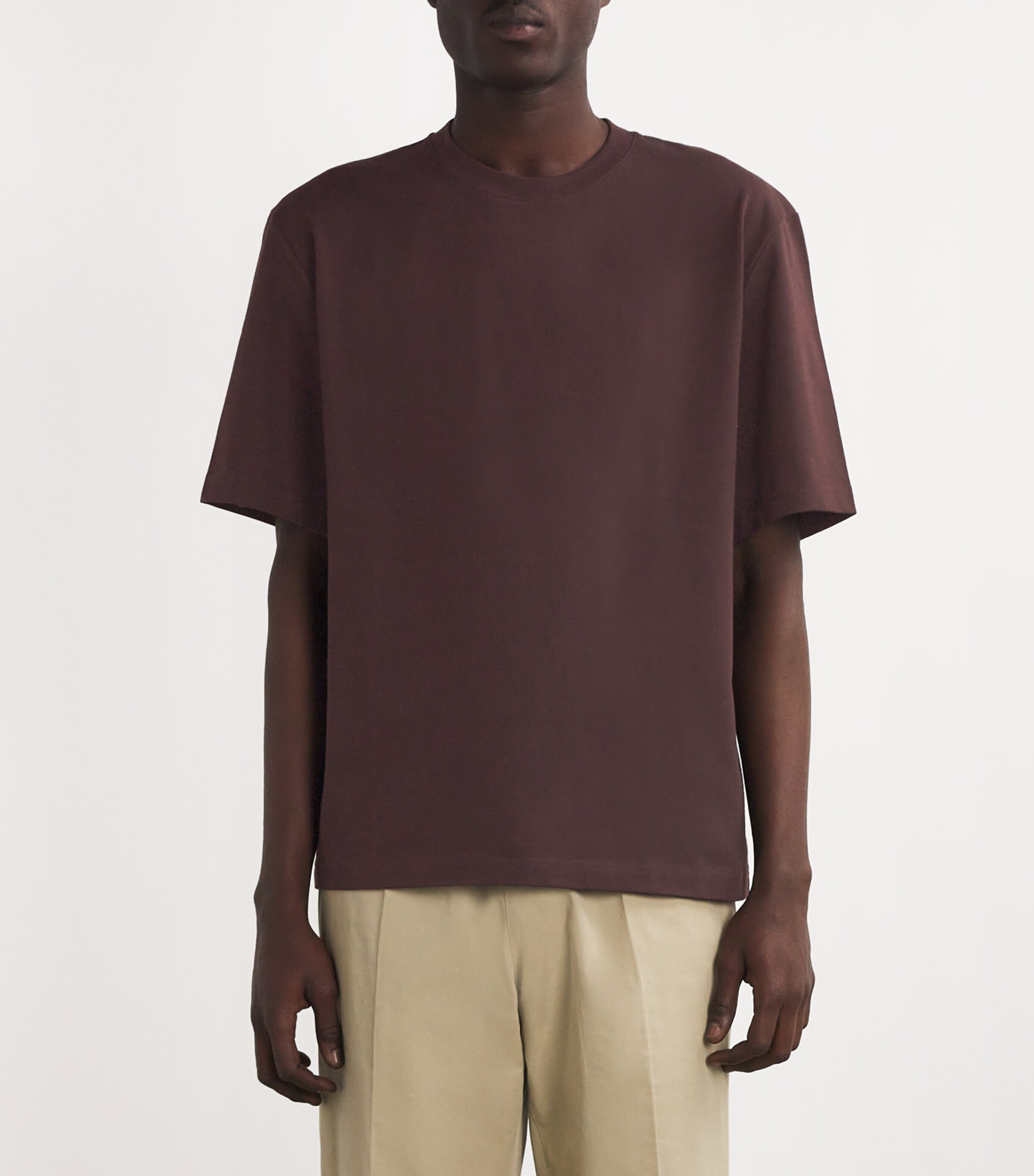 Oversized Cotton Lay T-Shirt CHOCOLATE Image 3