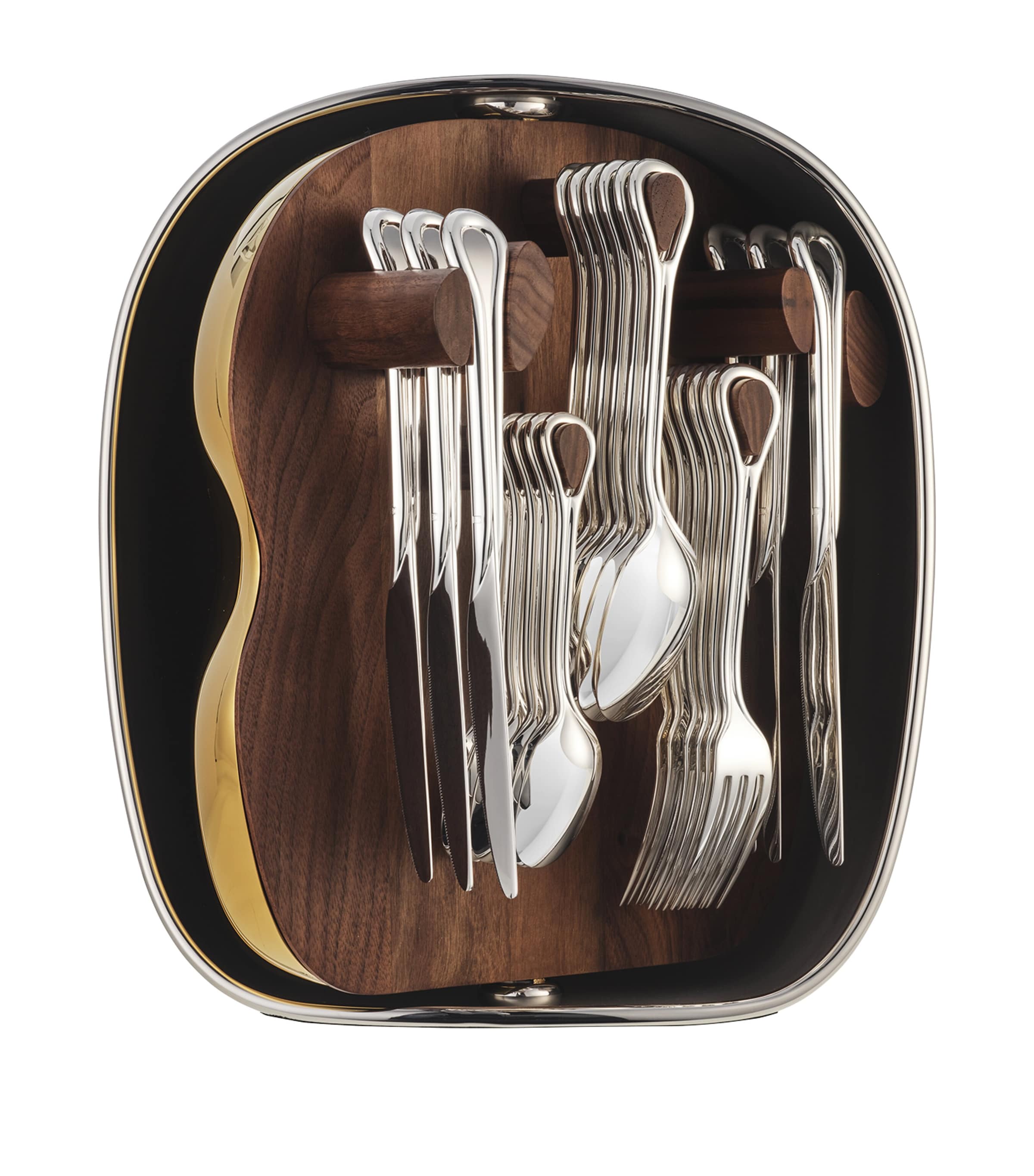 Christofle Silver-plated Shell Carrousel Cutlery Set In Silver