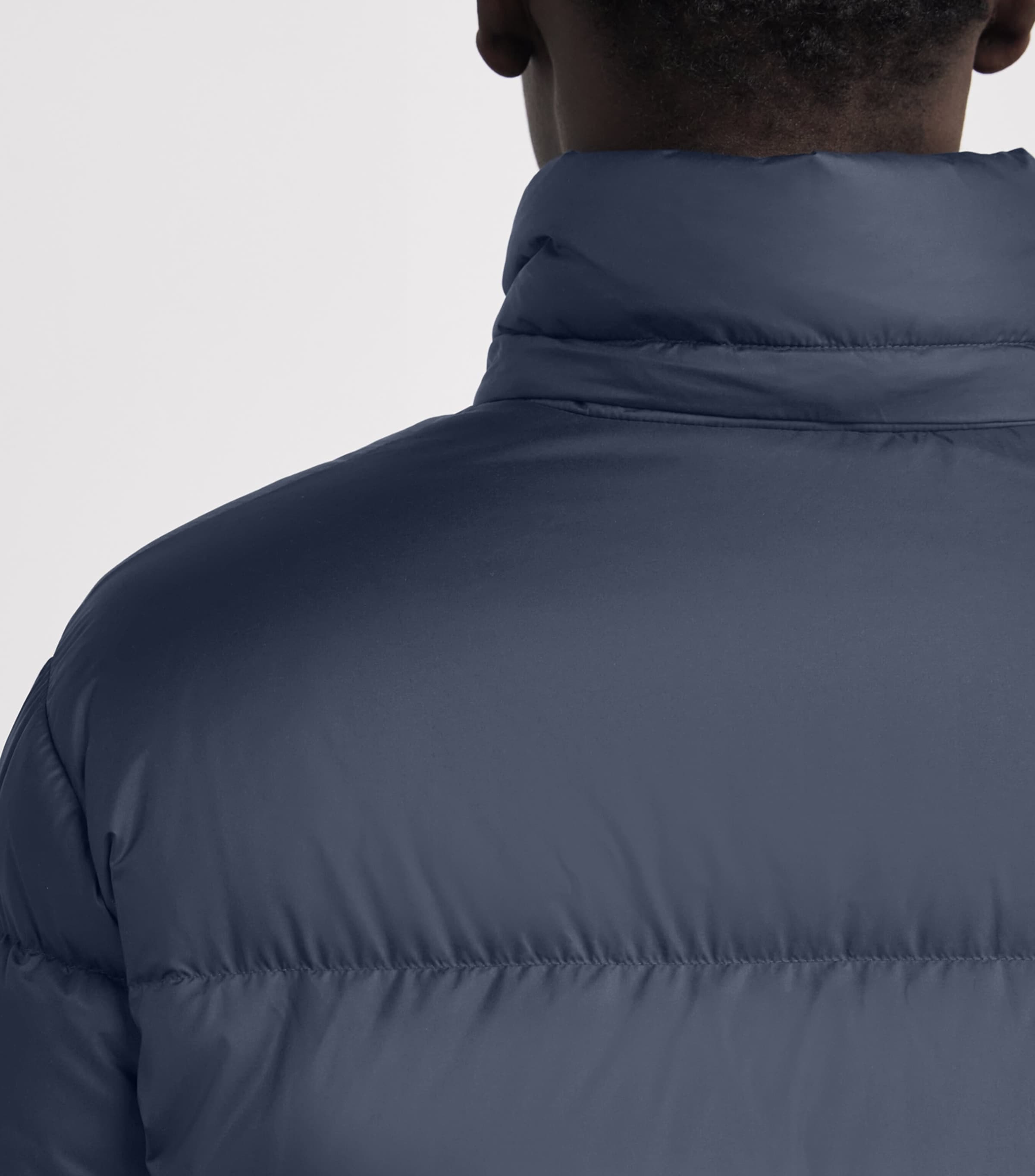 Down Detachable-Hood Puffer Jacket NAVY Image 6
