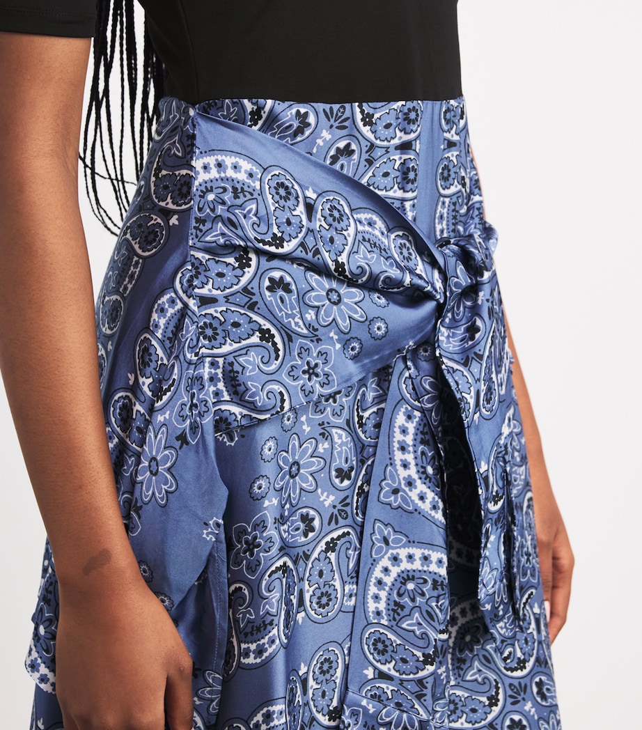 Layered Bandana Print Midi Dress BLUE BANDANA PRINT Image 6