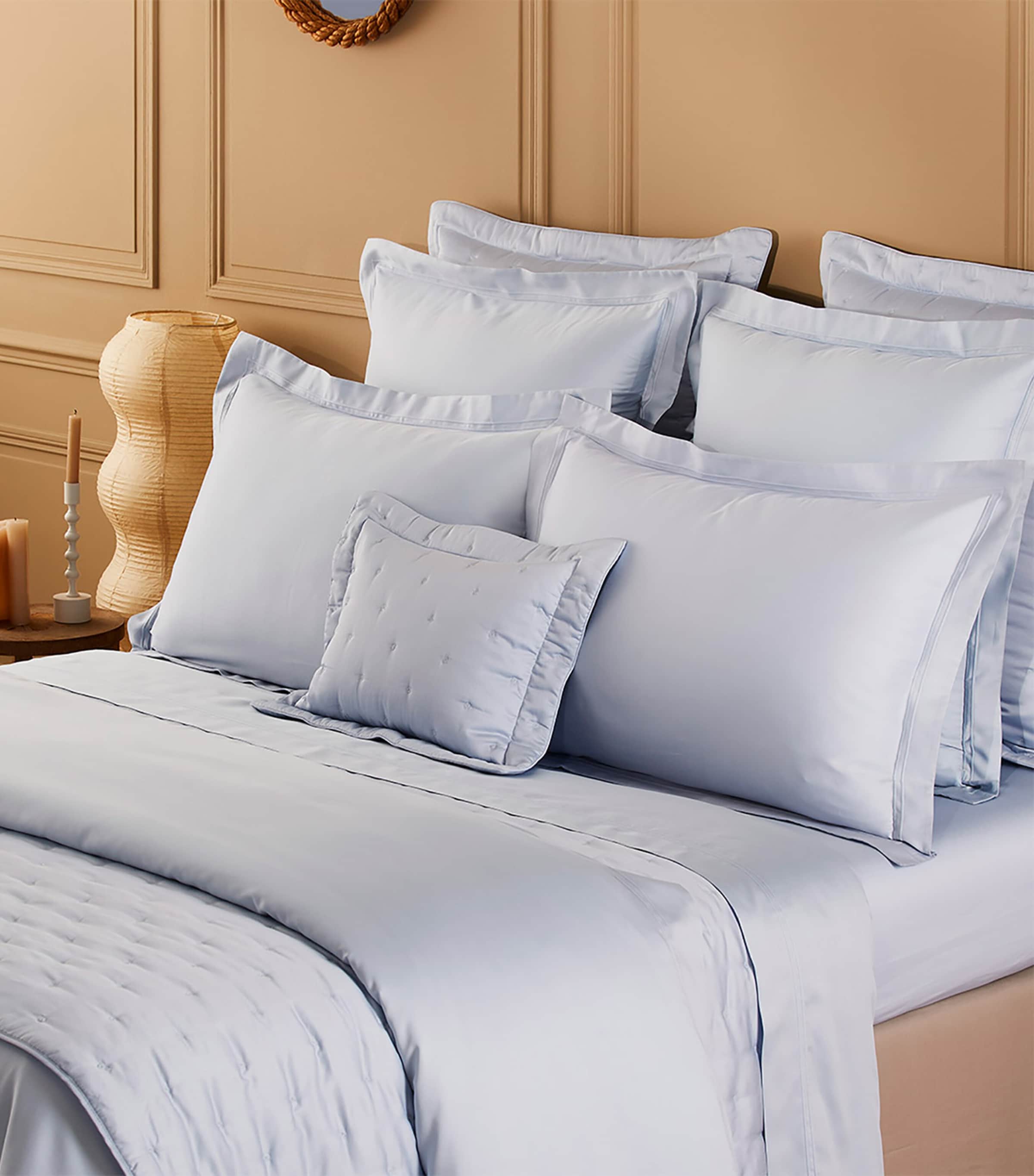 Triomphe Celeste Super King Fitted Sheet (180cm x 200cm) CELESTE Image 4