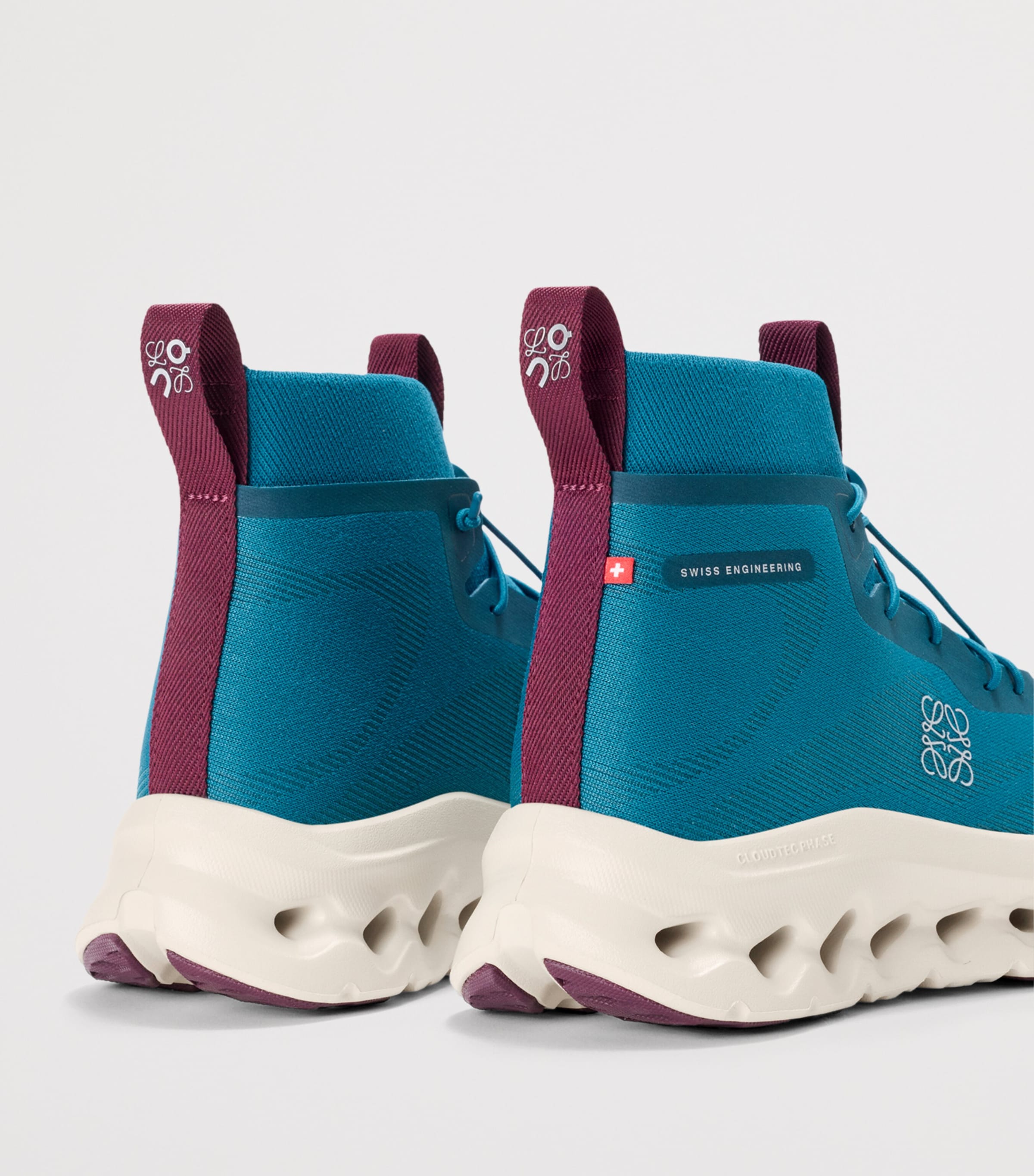 LOEWE x On Cloudtilt High-Top Trainers Teal/oatmeal/burgun Image 4
