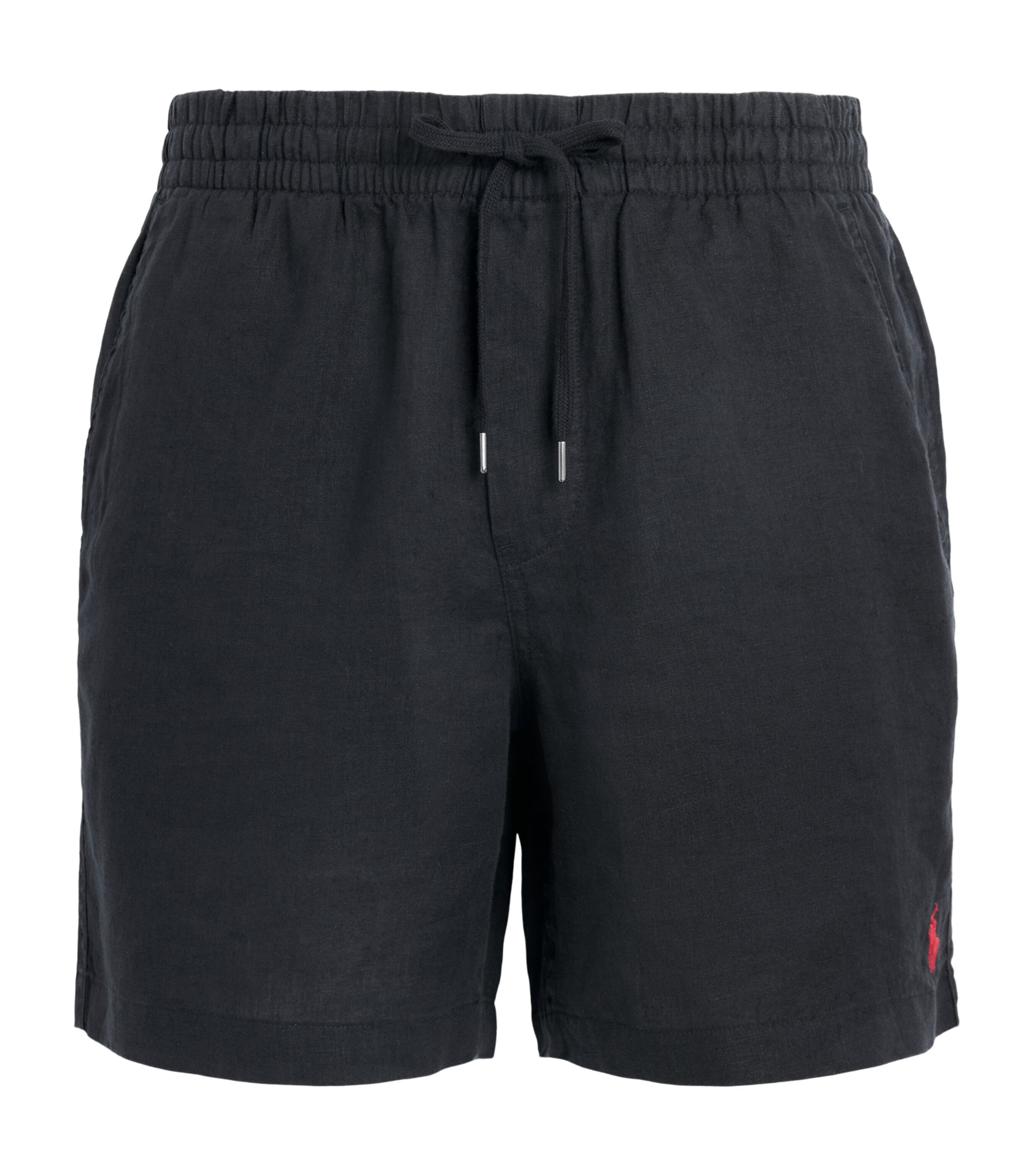 Polo Ralph Lauren Mens Linen Drawstring Polo Pony Shorts Polo Black Image 1