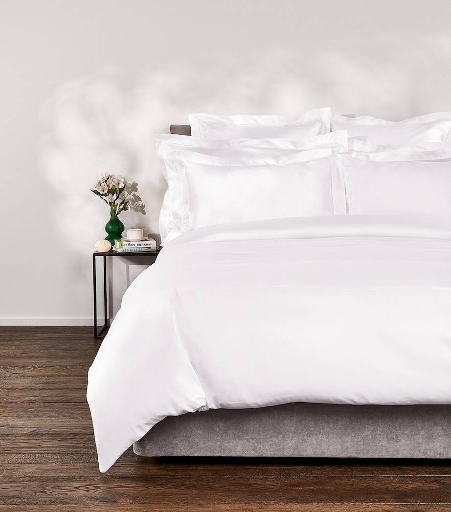 Barley Square Pillowcase (70cm x 70cm) WHITE Image 1