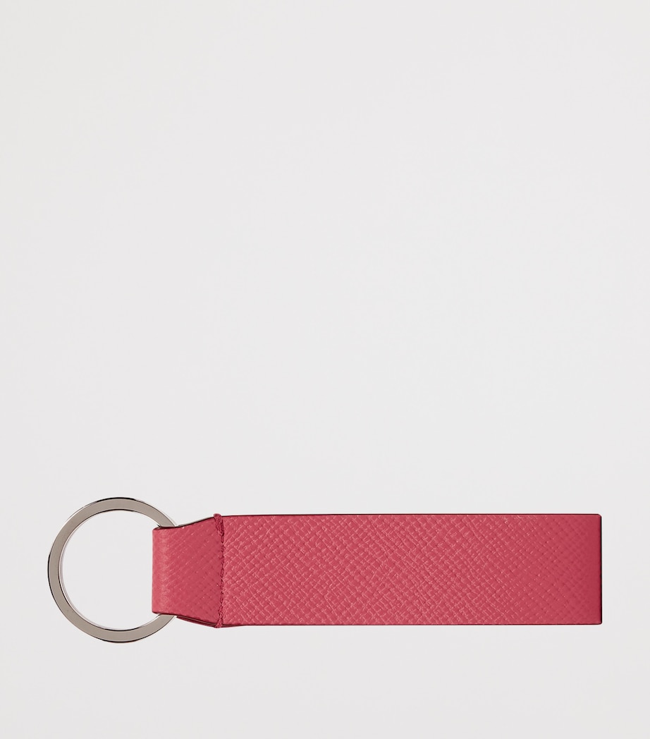Panama Leather Keyring RASPBERRY Image 3