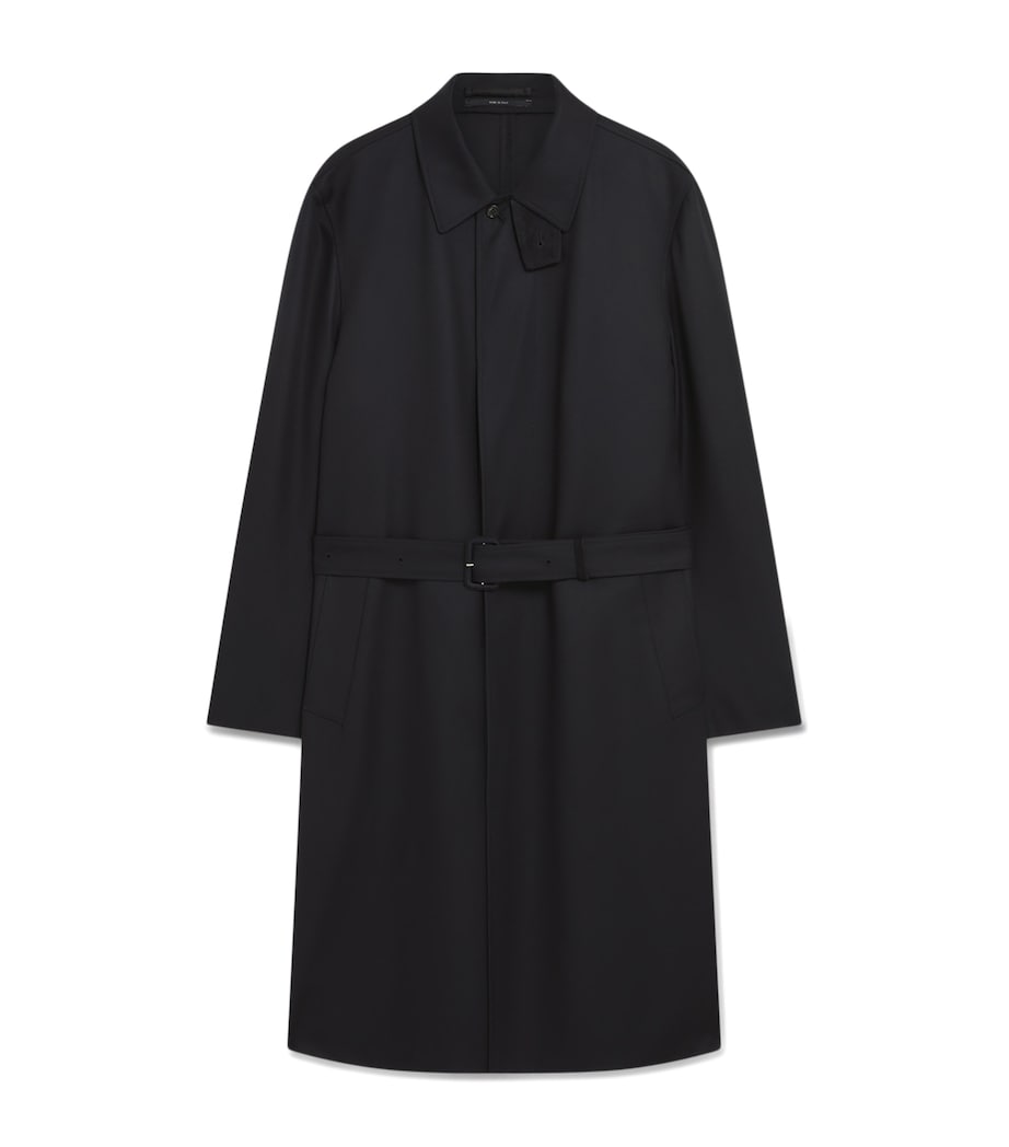 Wool Super 180s Balmacaan Coat 416HOUSE NAVY Image 1