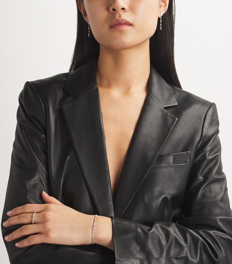 White Gold and Diamond Classic Sparkler Drop Earrings 18K WG/WD Image 5