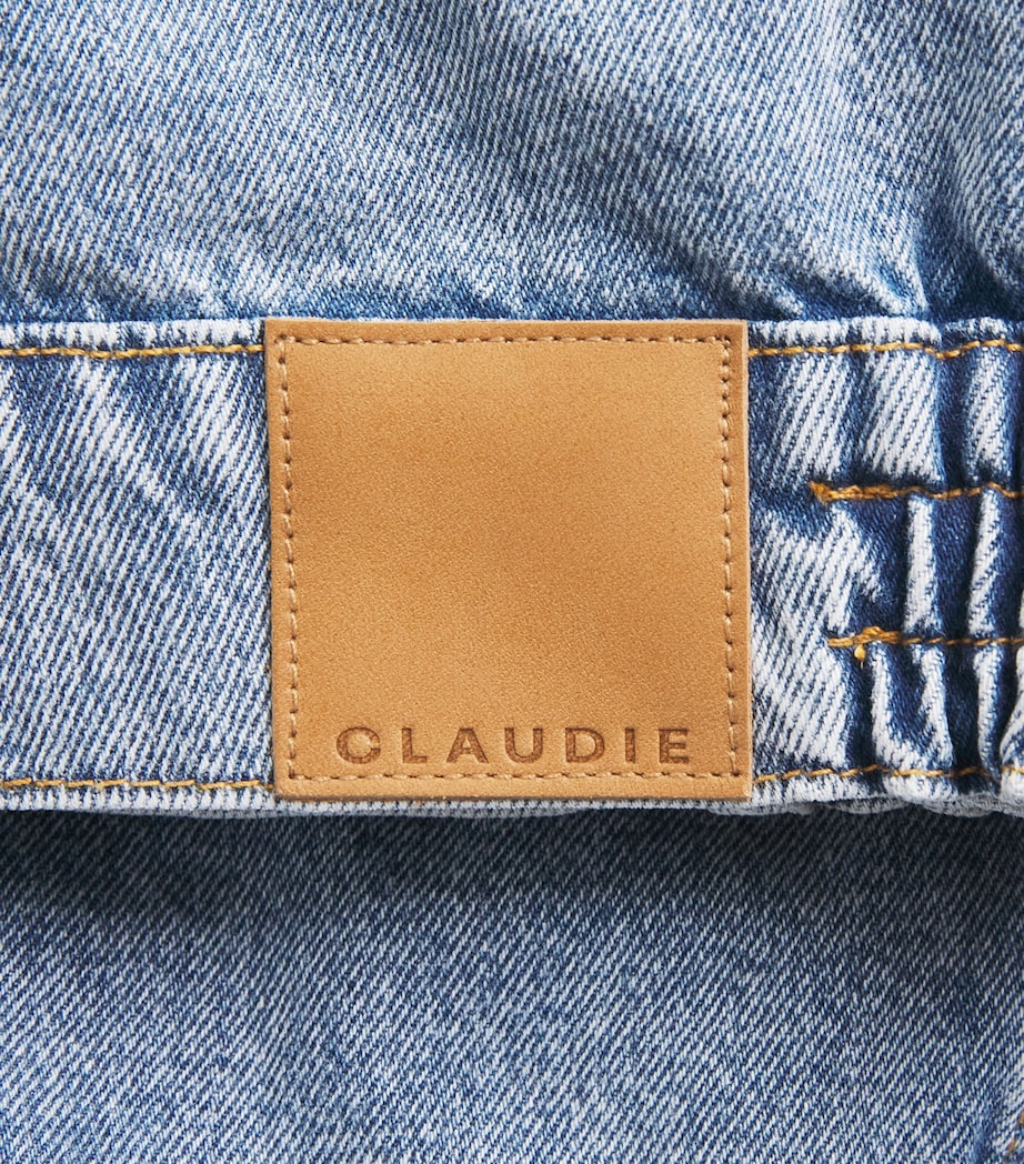 Oversized Collar Denim Jacket BLUE DENIM Image 5