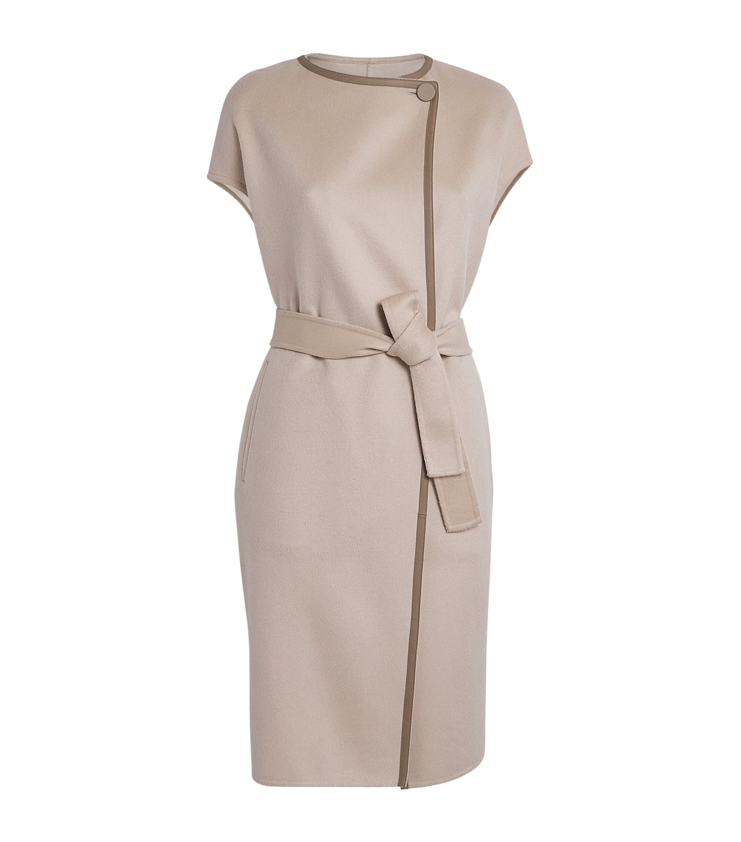 Yves Salomon Wool-cashmere Long Cape In Sand