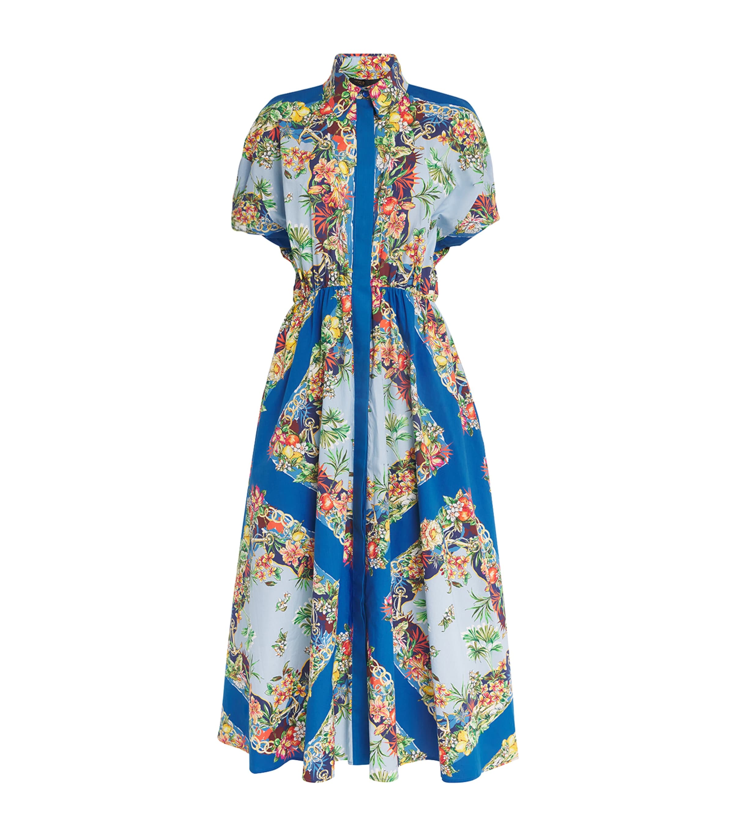 Maje Cotton Floral Midi Dress