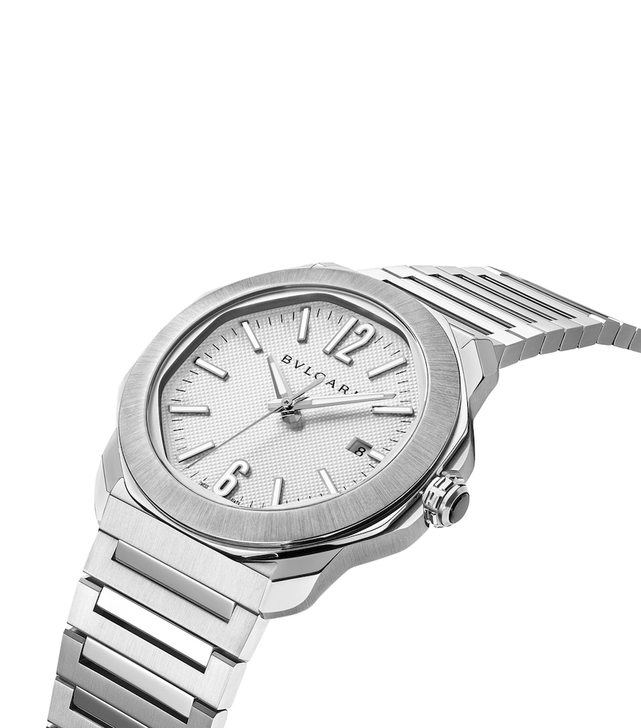 Stainless Steel Octo Roma Automatic Watch 41mm WHITE Image 5