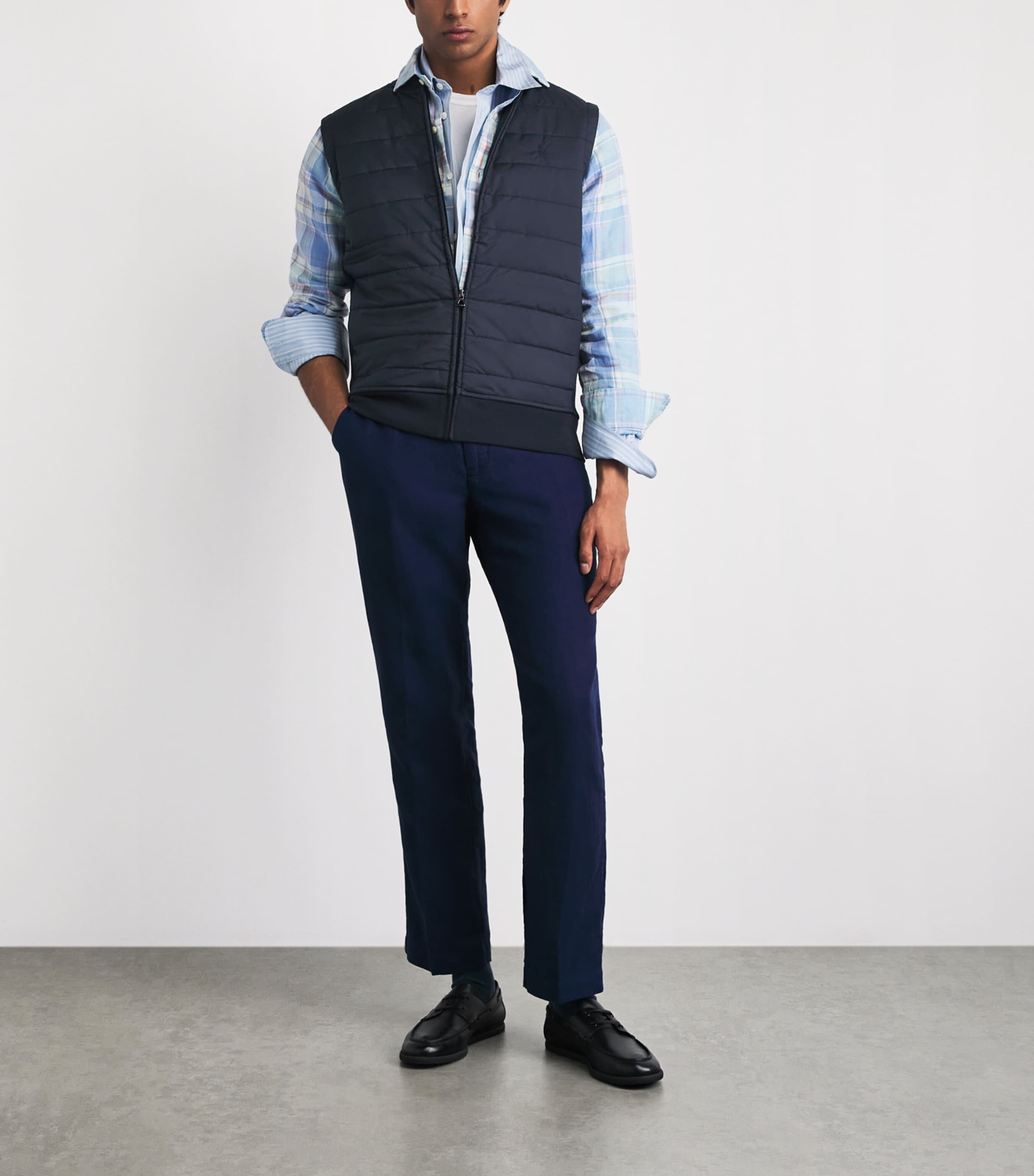 Polo Ralph Lauren Mens Padded Hybrid Zip-Up Gilet Aviator Image 2