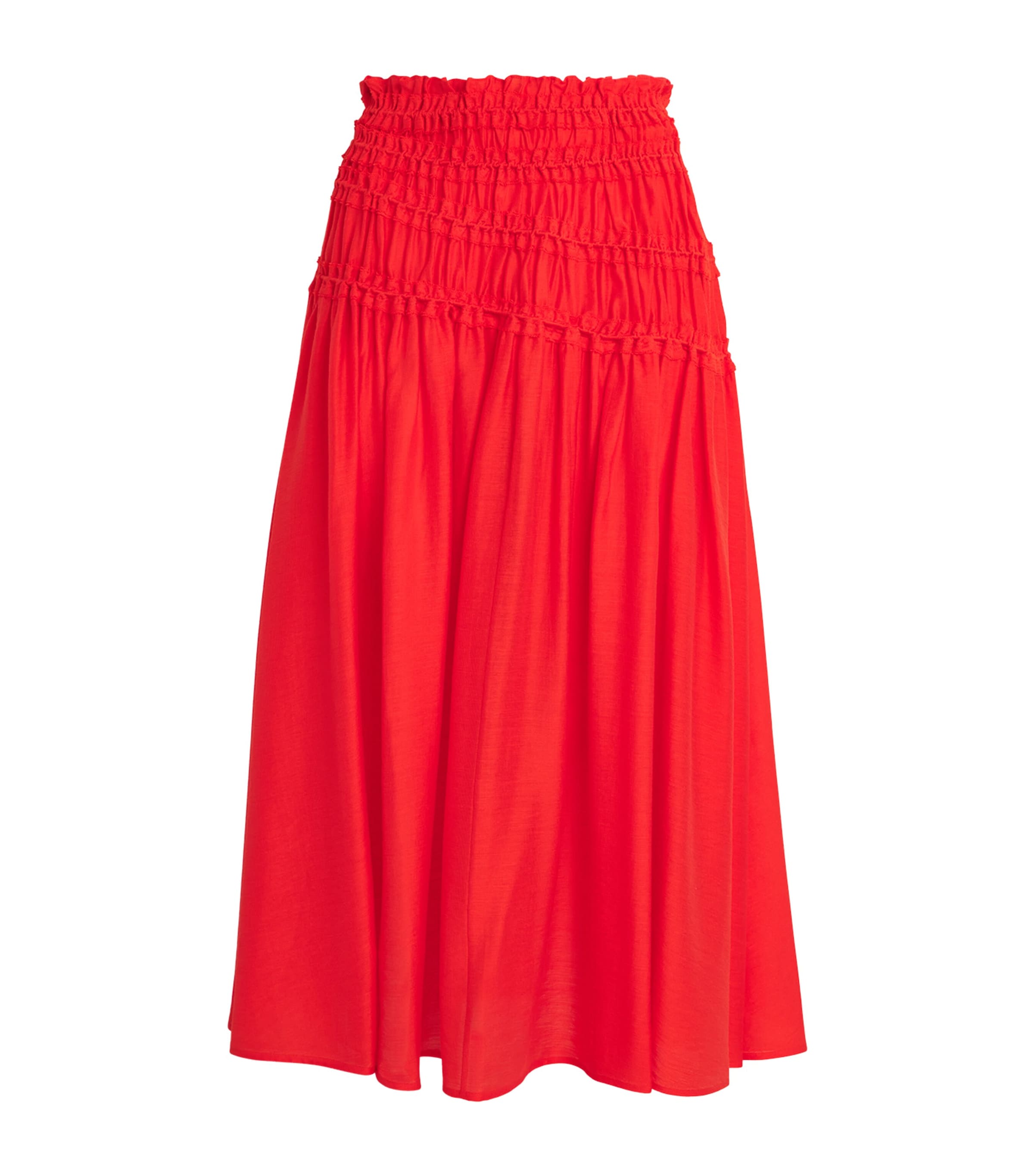 Tory Burch Smocked Midi Skirt