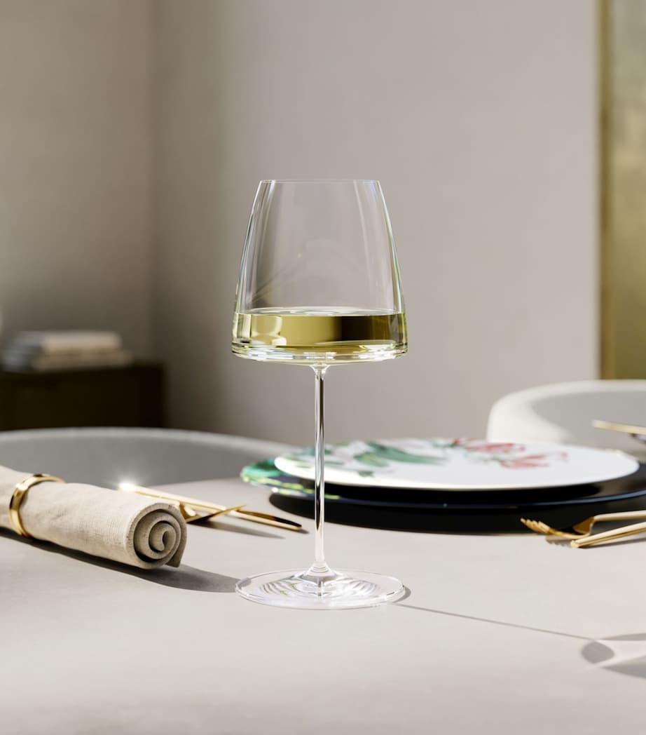 Set of 2 Crystal MetroChic White Wine Glasses (125ml) CLEAR Image 5