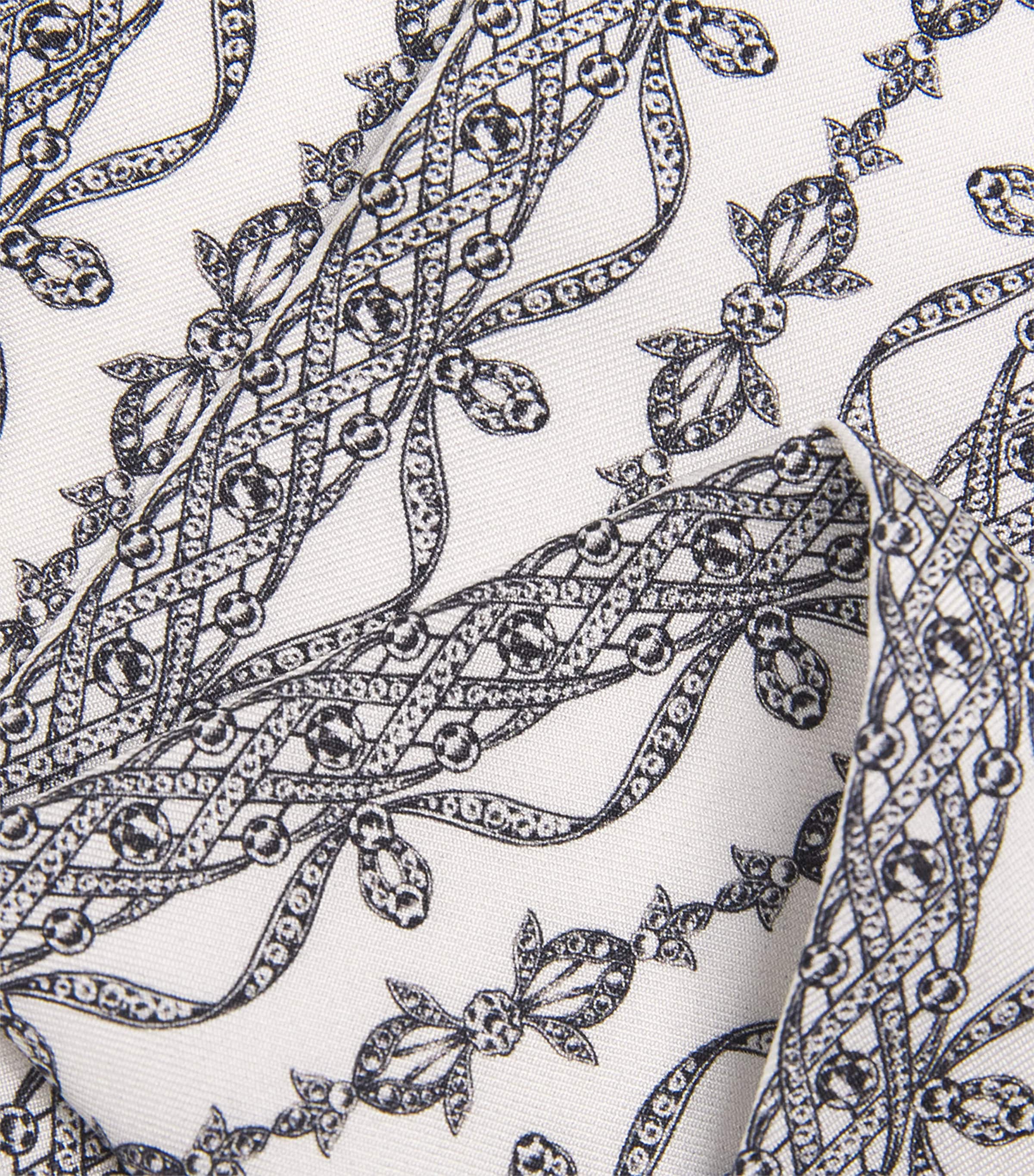 Silk Lace Twilly Scarf WHITE Image 5