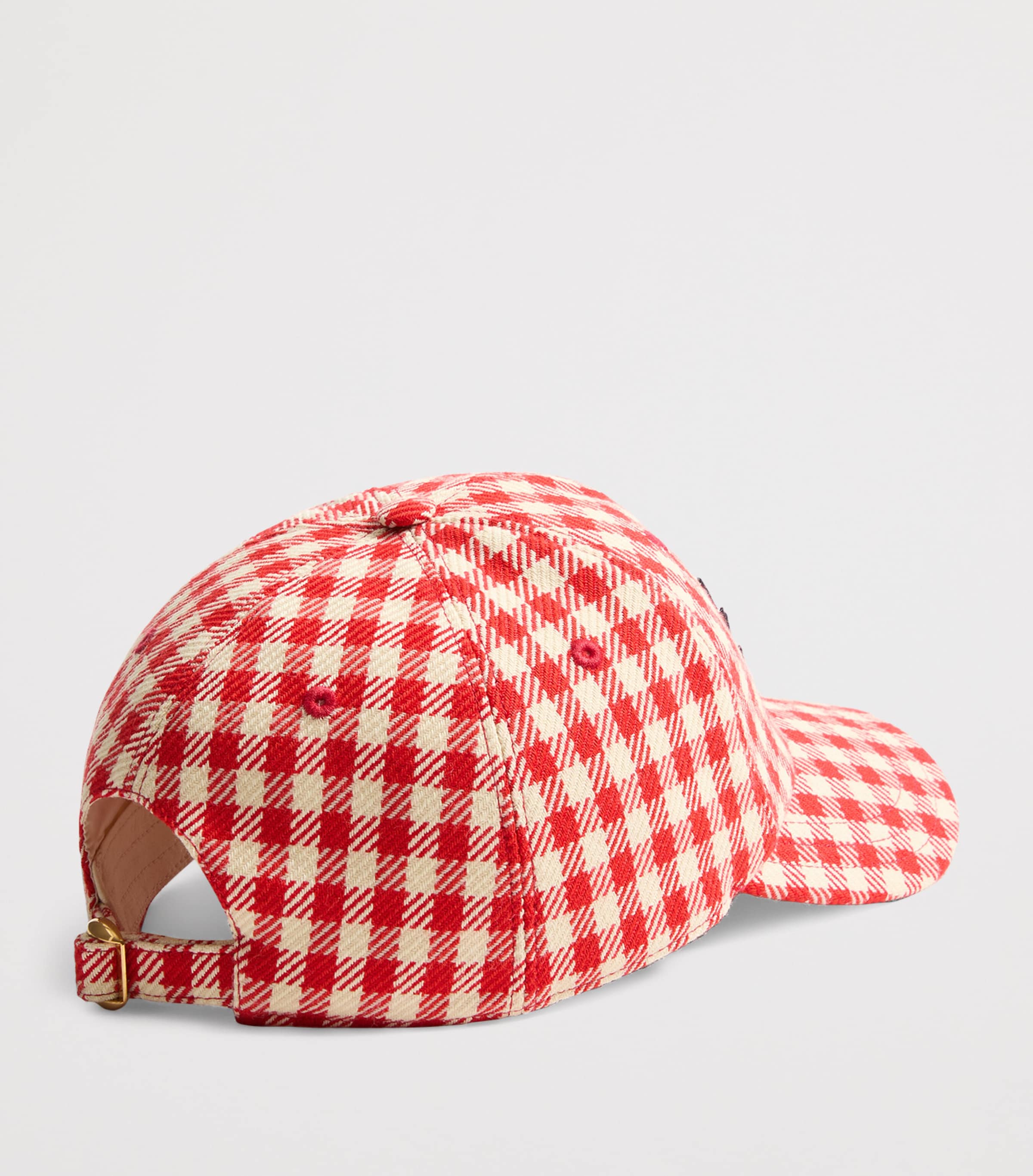 Virgin Wool-Blend Houndstooth Baseball Cap CUK Image 4