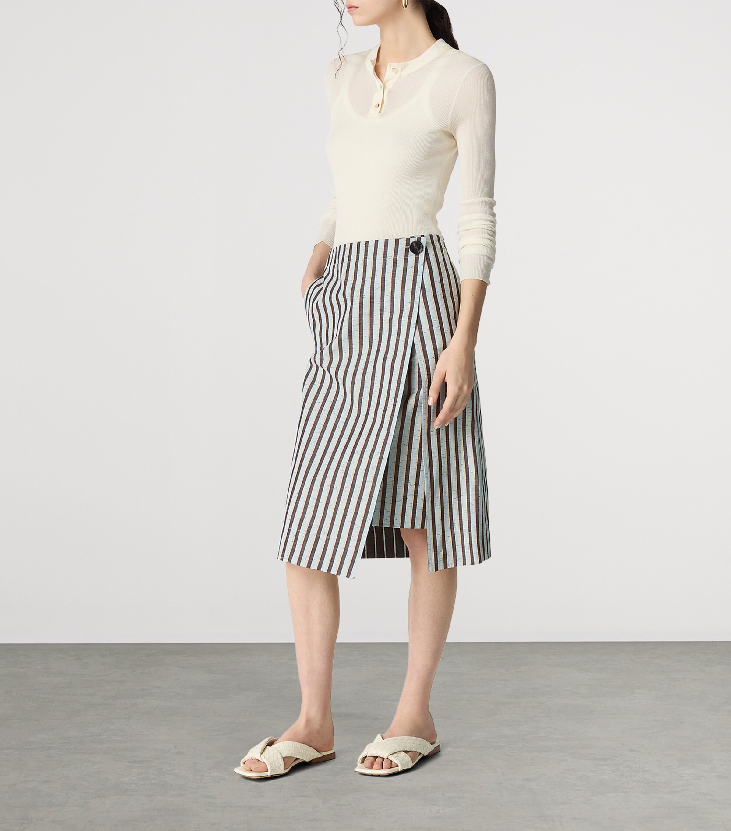 Leather Intrecciato Riva Flat Mules 9031 Image 2