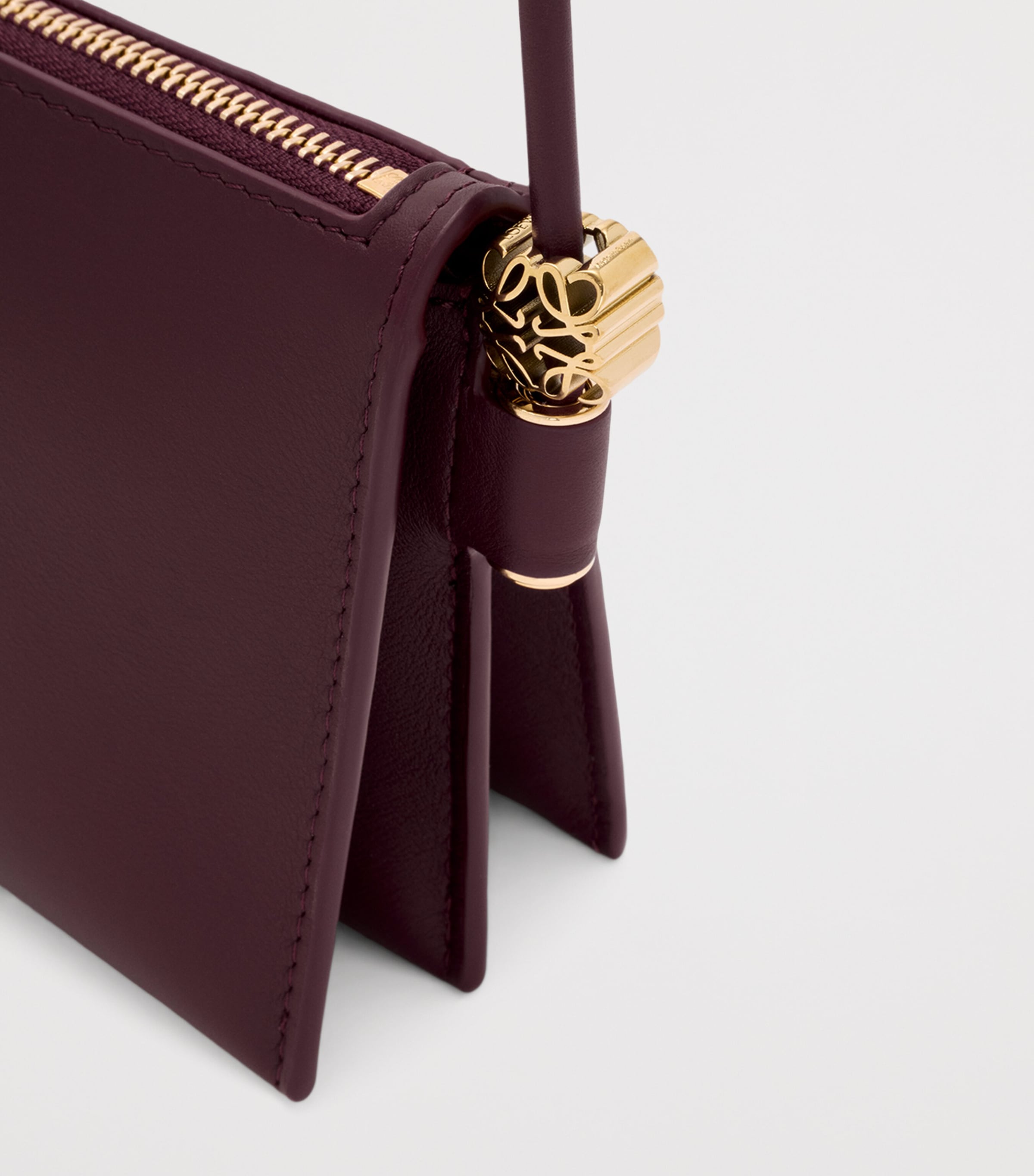 Leather Joya Pouch DARK BURGUNDY Image 9