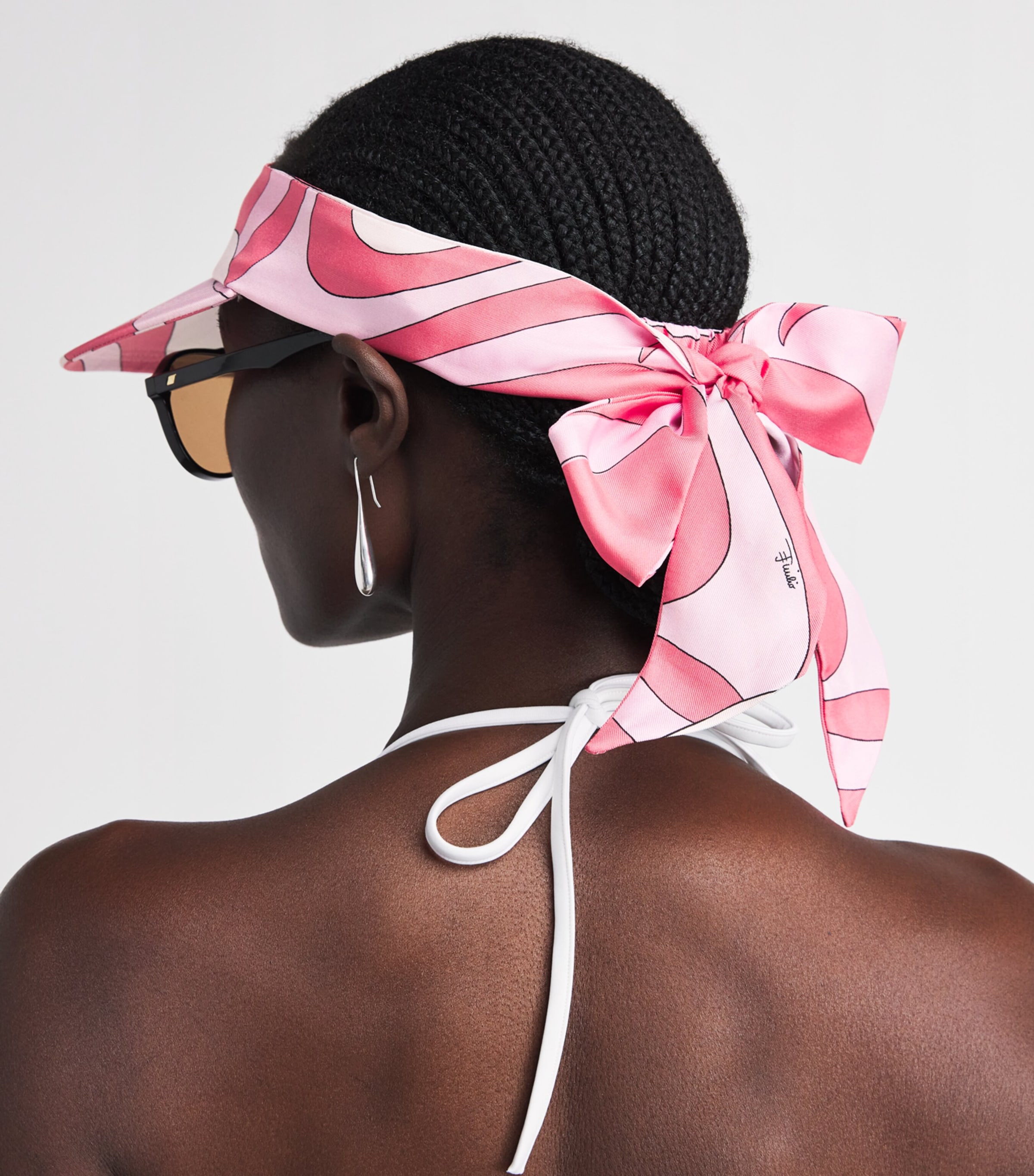 PUCCI Silk Printed Visor Cap Pink Image 2