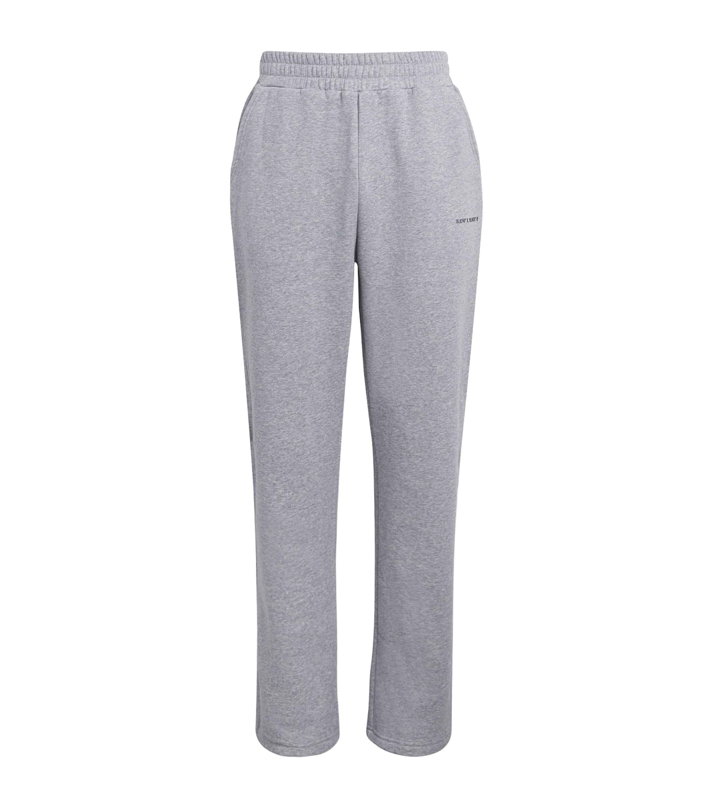 Pulco Studios Cotton-blend Wide-leg Sweatpants In Gray