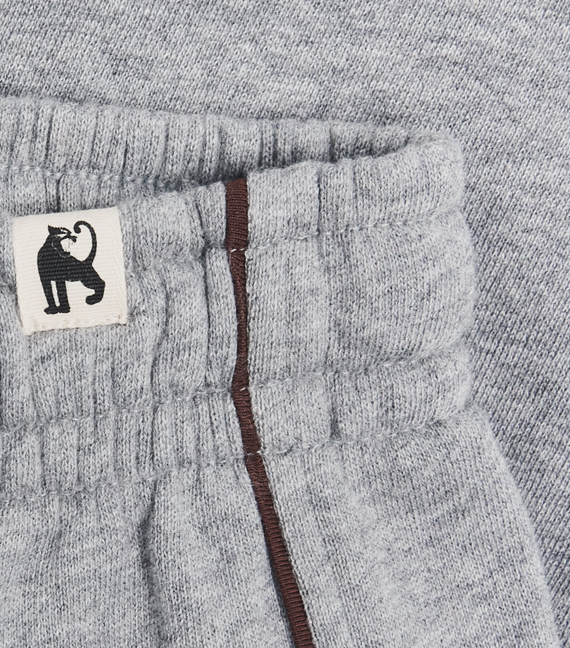 Mini Rodini Organic Cotton Piped Sweatshorts (3-11 Years) Melange Image 4