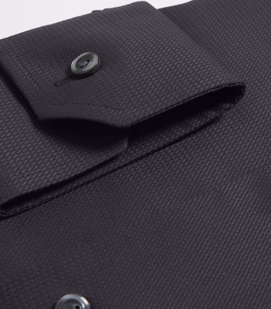 Cotton Dobby Contemporary Fit Shirt 18 BLACK Image 5