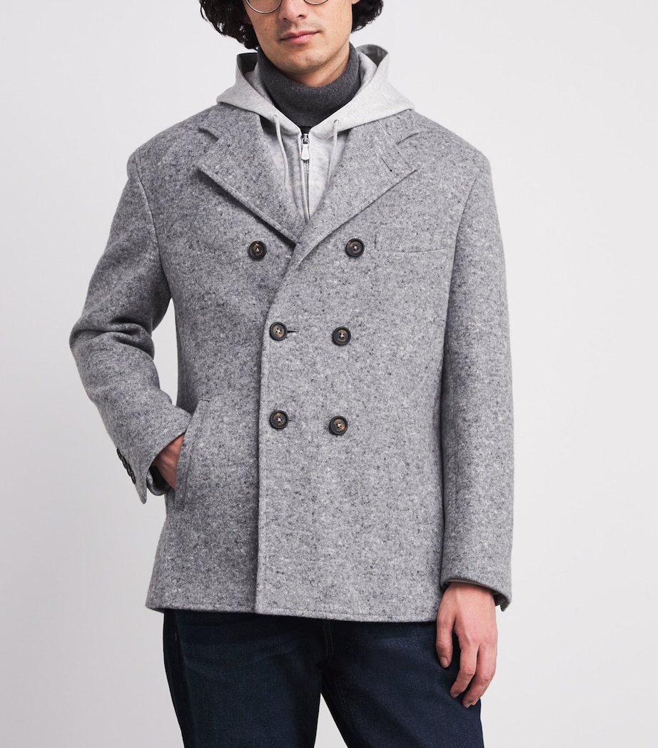 Wool-Cashmere Blazer GRIGIO CHIARO MELANG Image 3