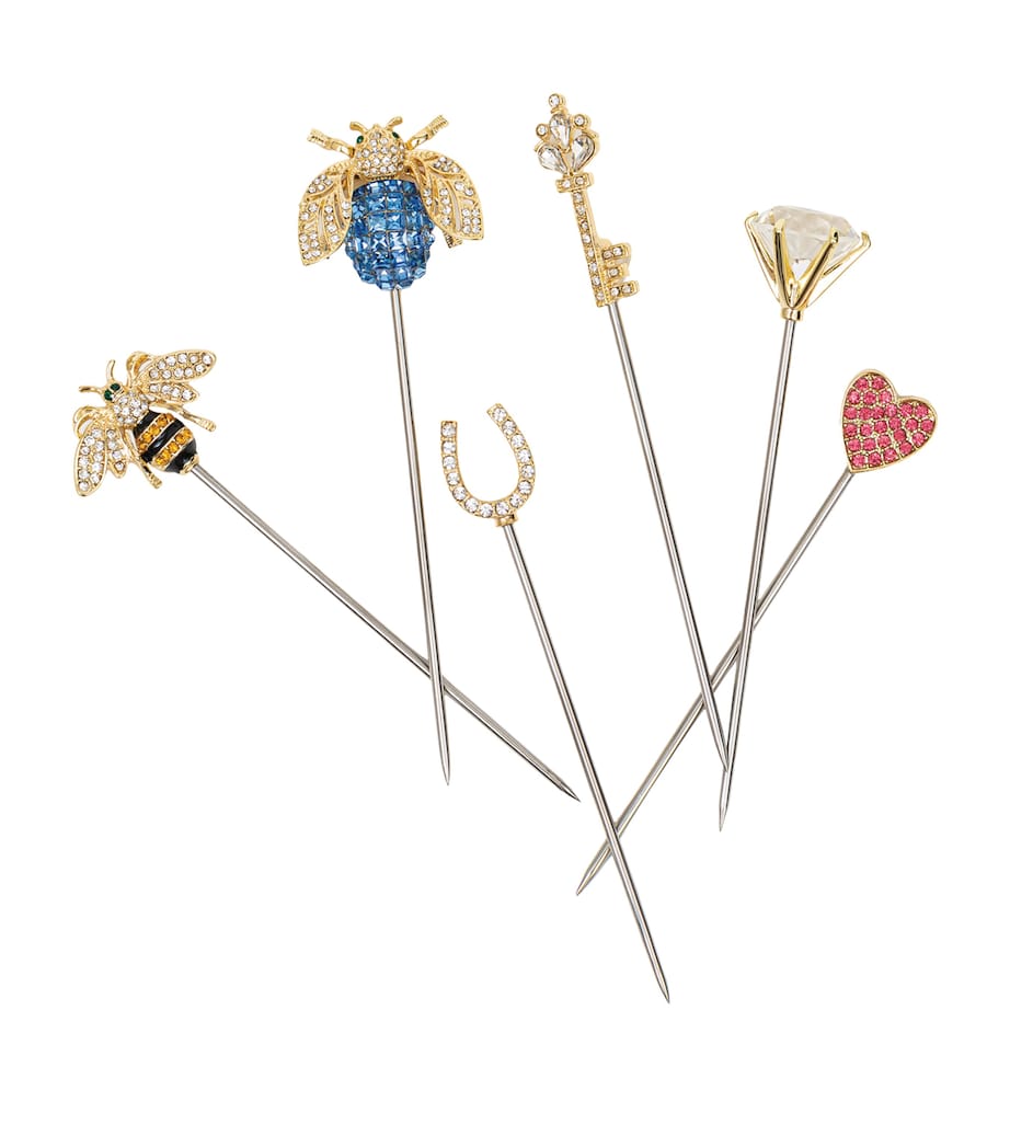 Wedding Cocktail Picks (Set of 6) GOLD Image 1