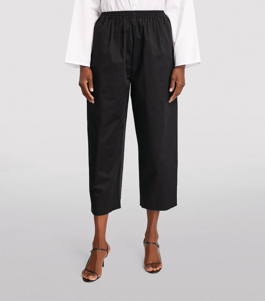 Cropped Japanese Trousers BLACK Image 6