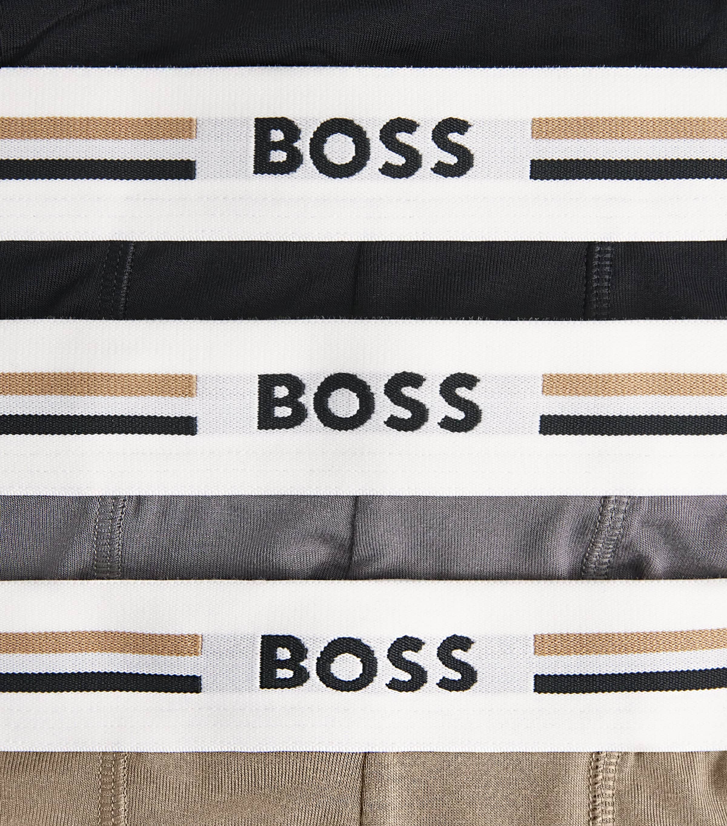BOSS Mens Revive Logo Boxer Briefs (Pack of 3) Open Image 5